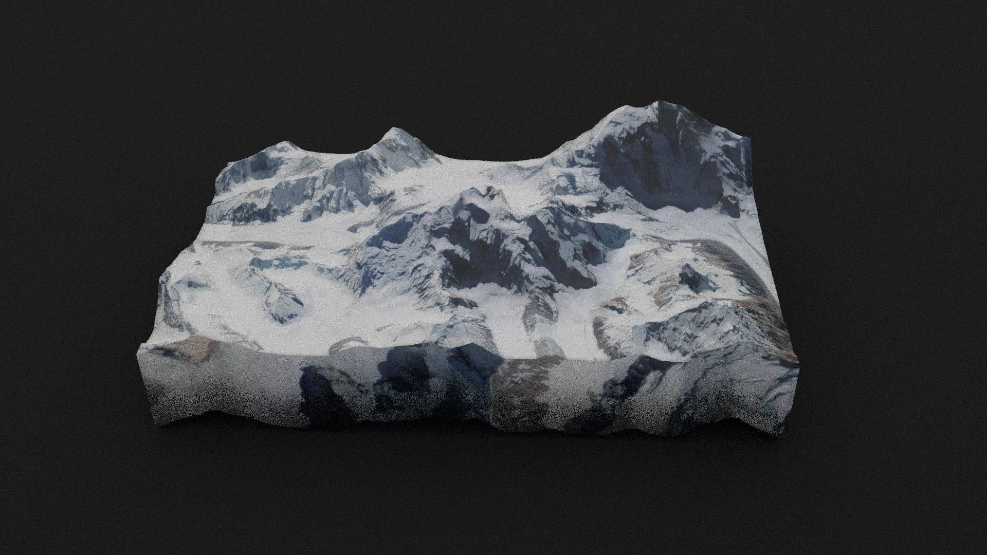 Skyang Kangri Low-poly 3D model_5