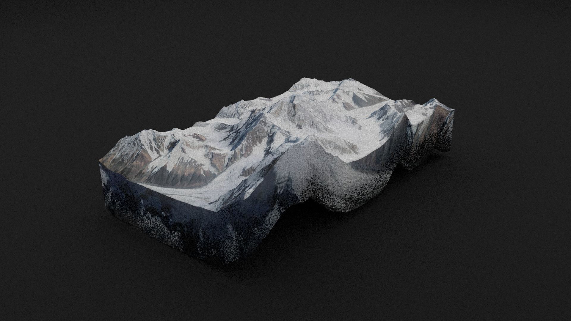 Skyang Kangri Low-poly 3D model_2