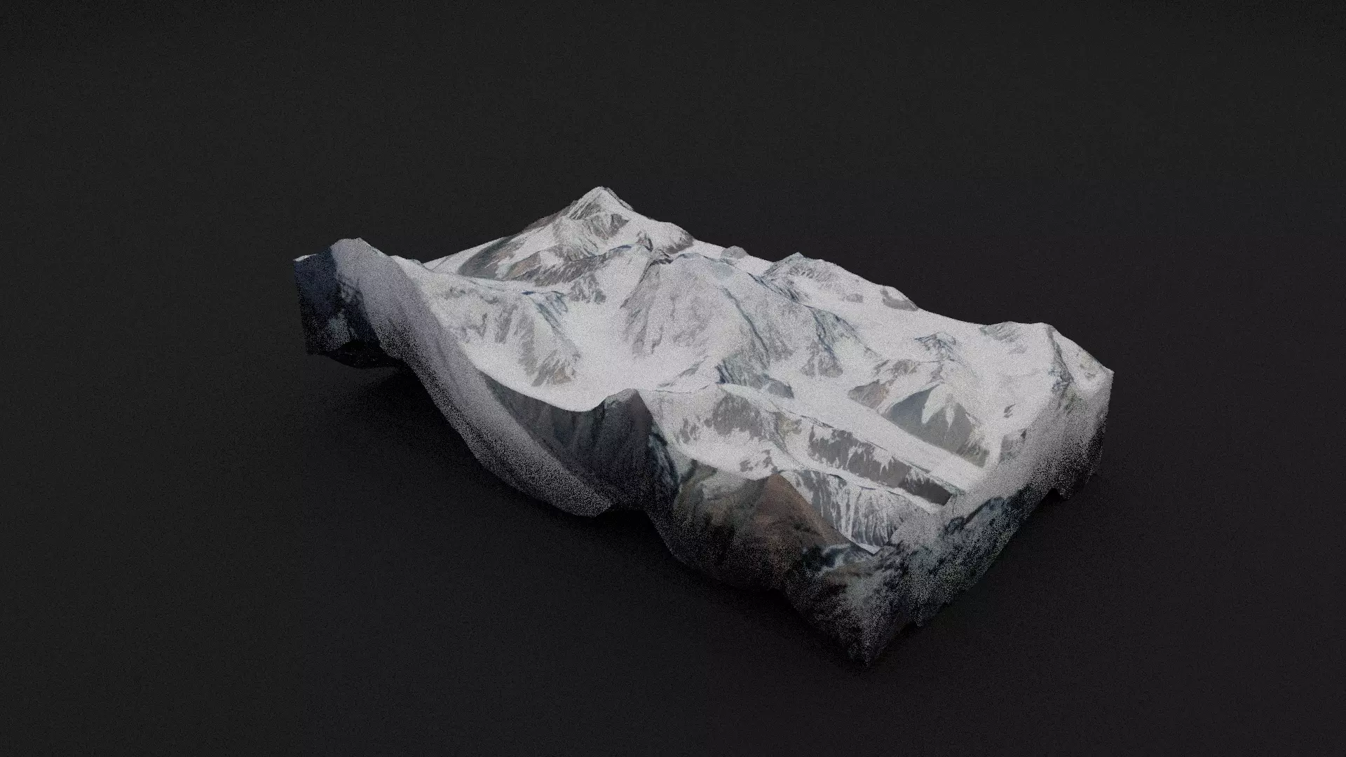 Skyang Kangri Low-poly 3D model_0