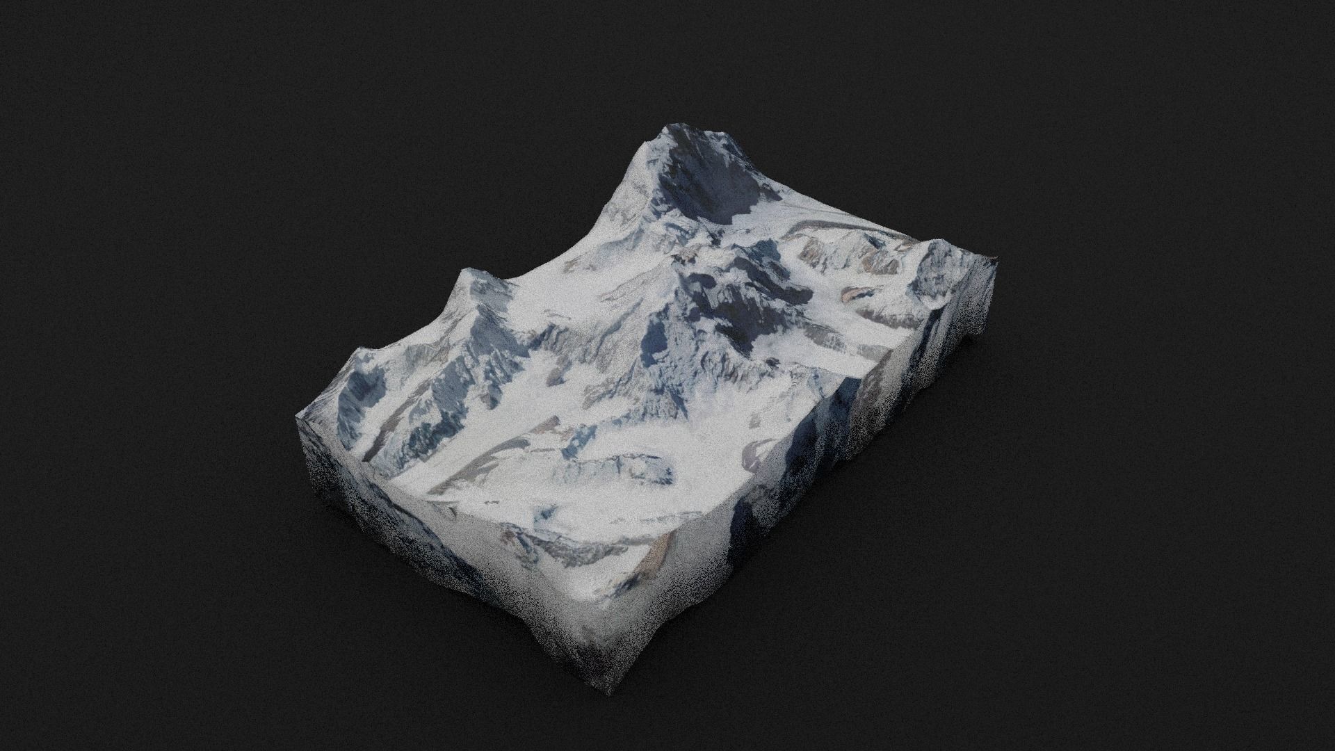 Skyang Kangri Low-poly 3D model_6