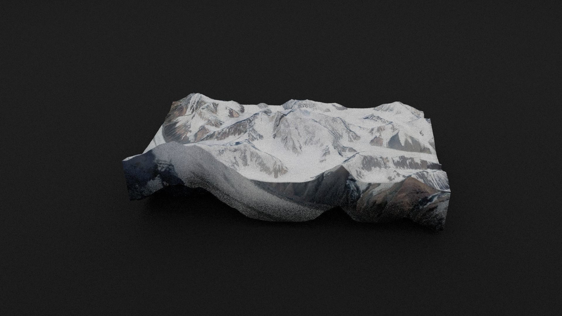 Skyang Kangri Low-poly 3D model_1