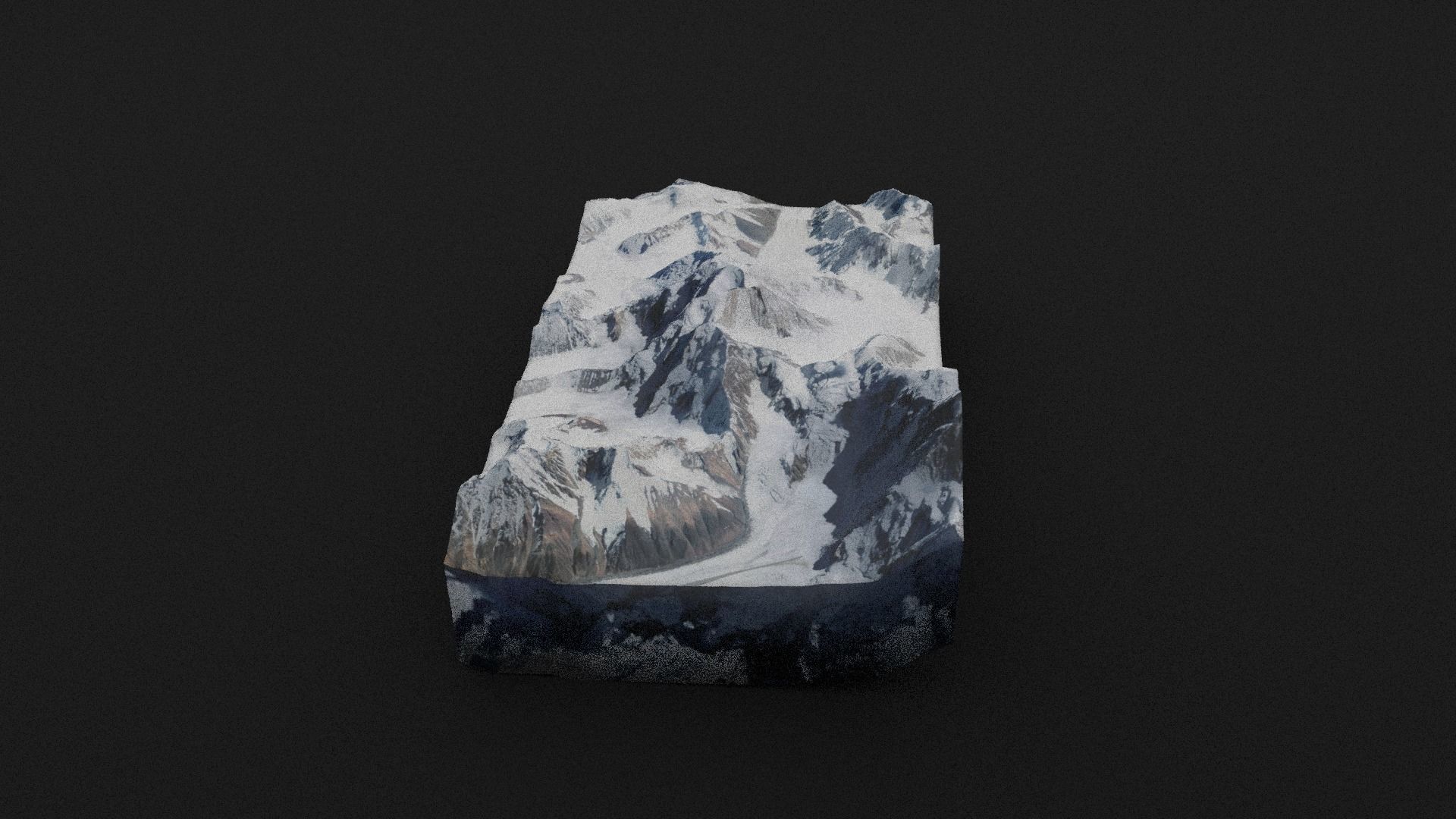 Skyang Kangri Low-poly 3D model_3