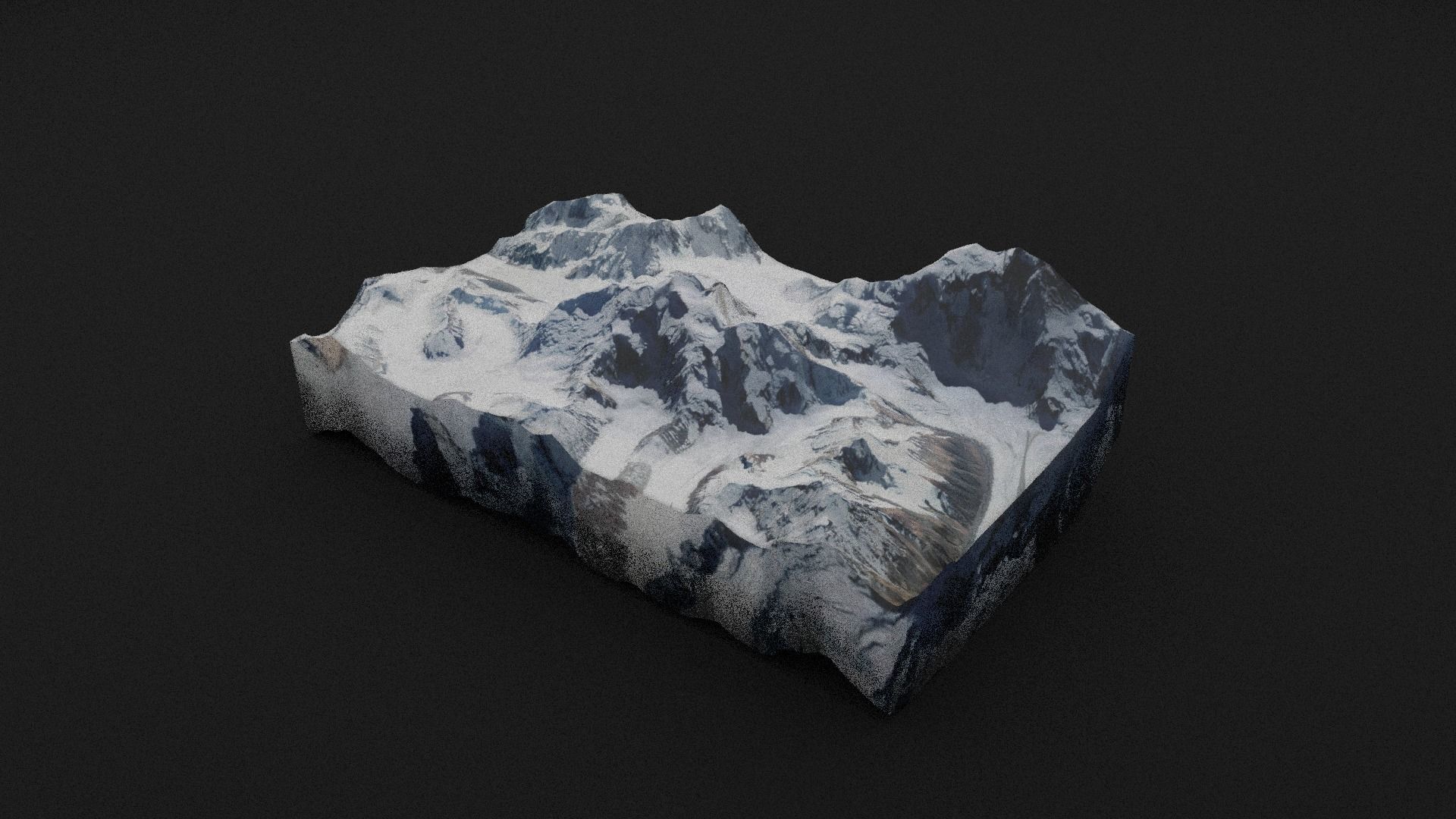Skyang Kangri Low-poly 3D model_4