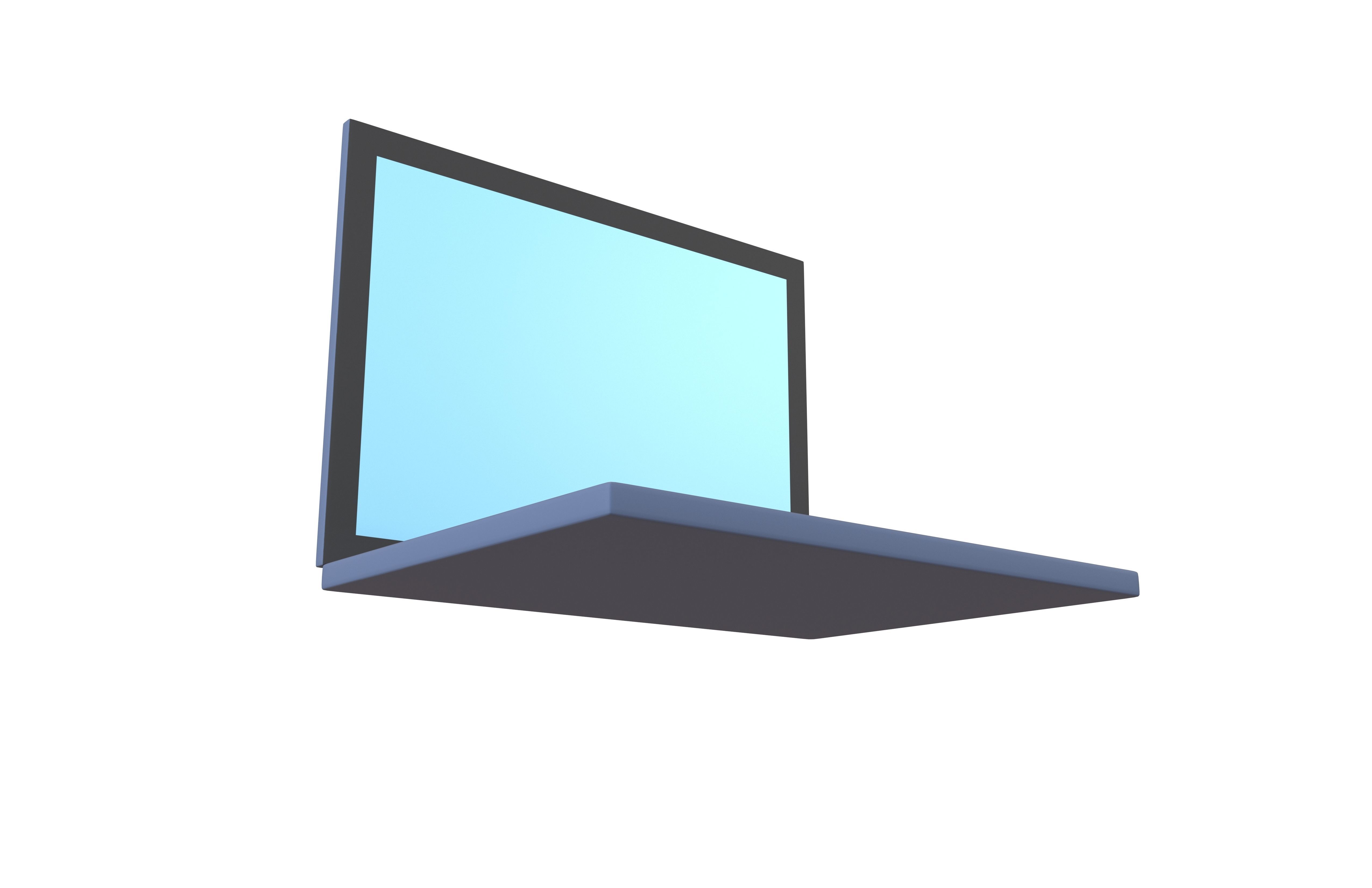 Laptop Icon V2 004 Low-poly 3D model_3