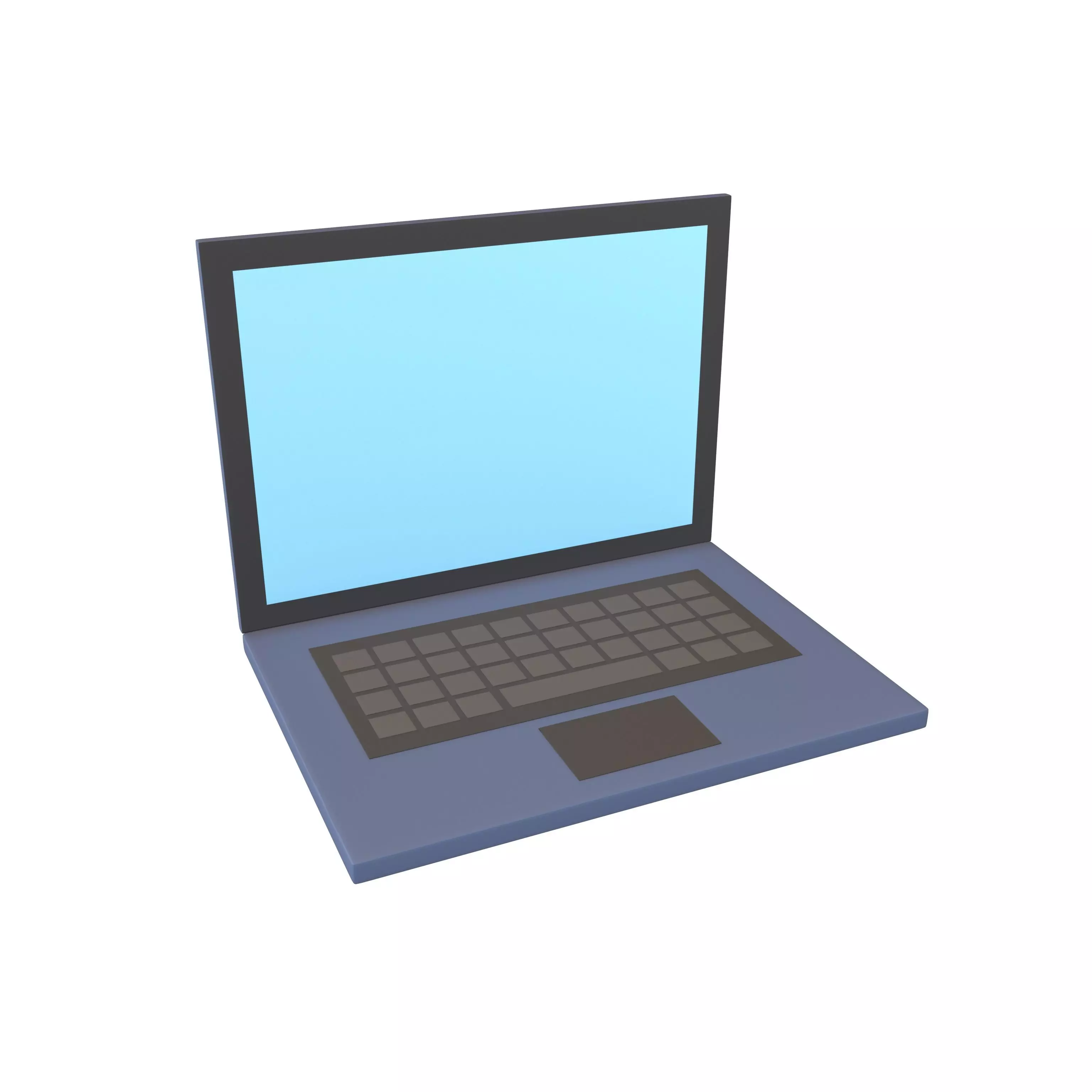 Laptop Icon V2 004 Low-poly 3D model_0