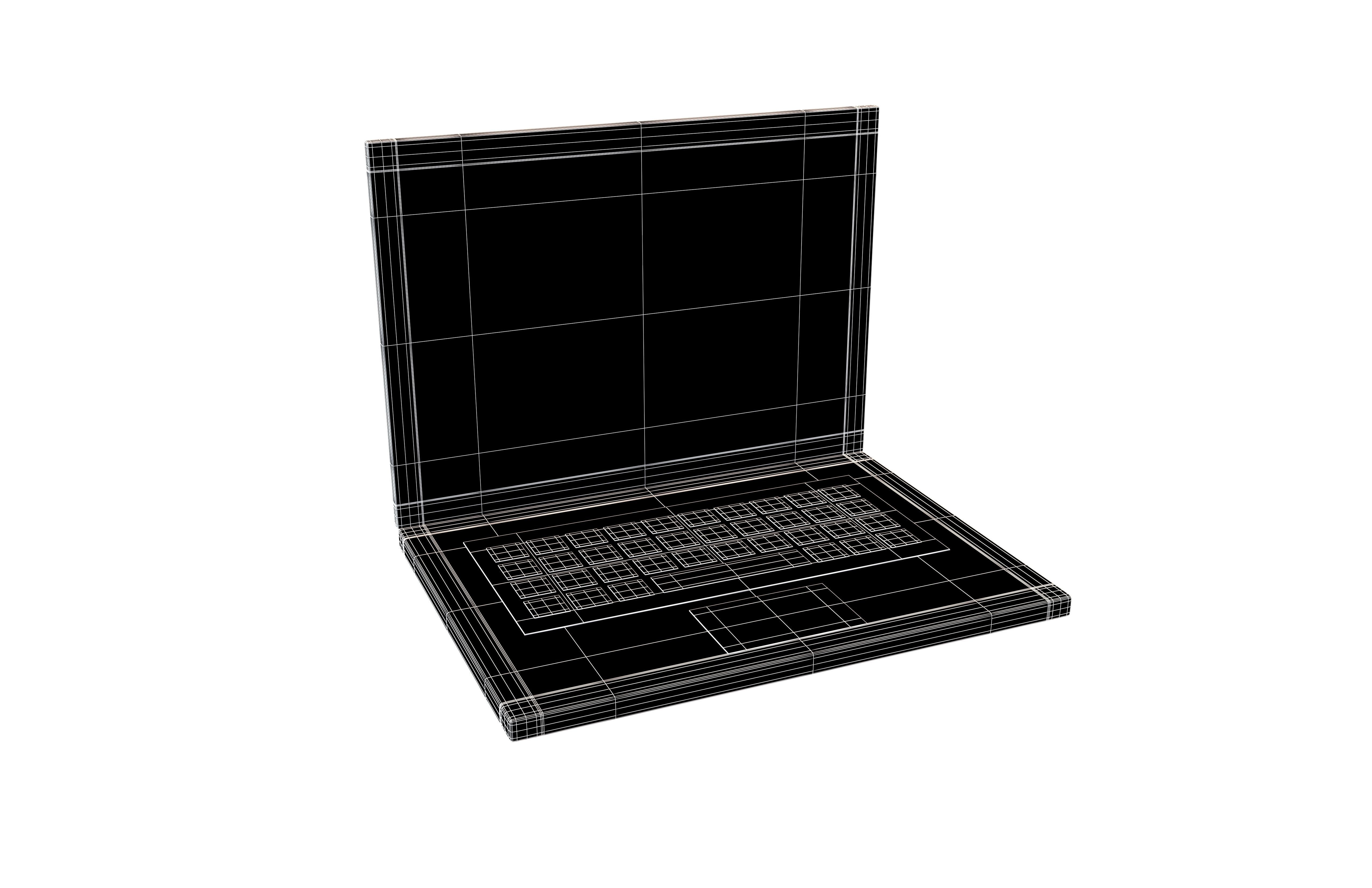 Laptop Icon V2 004 Low-poly 3D model_5