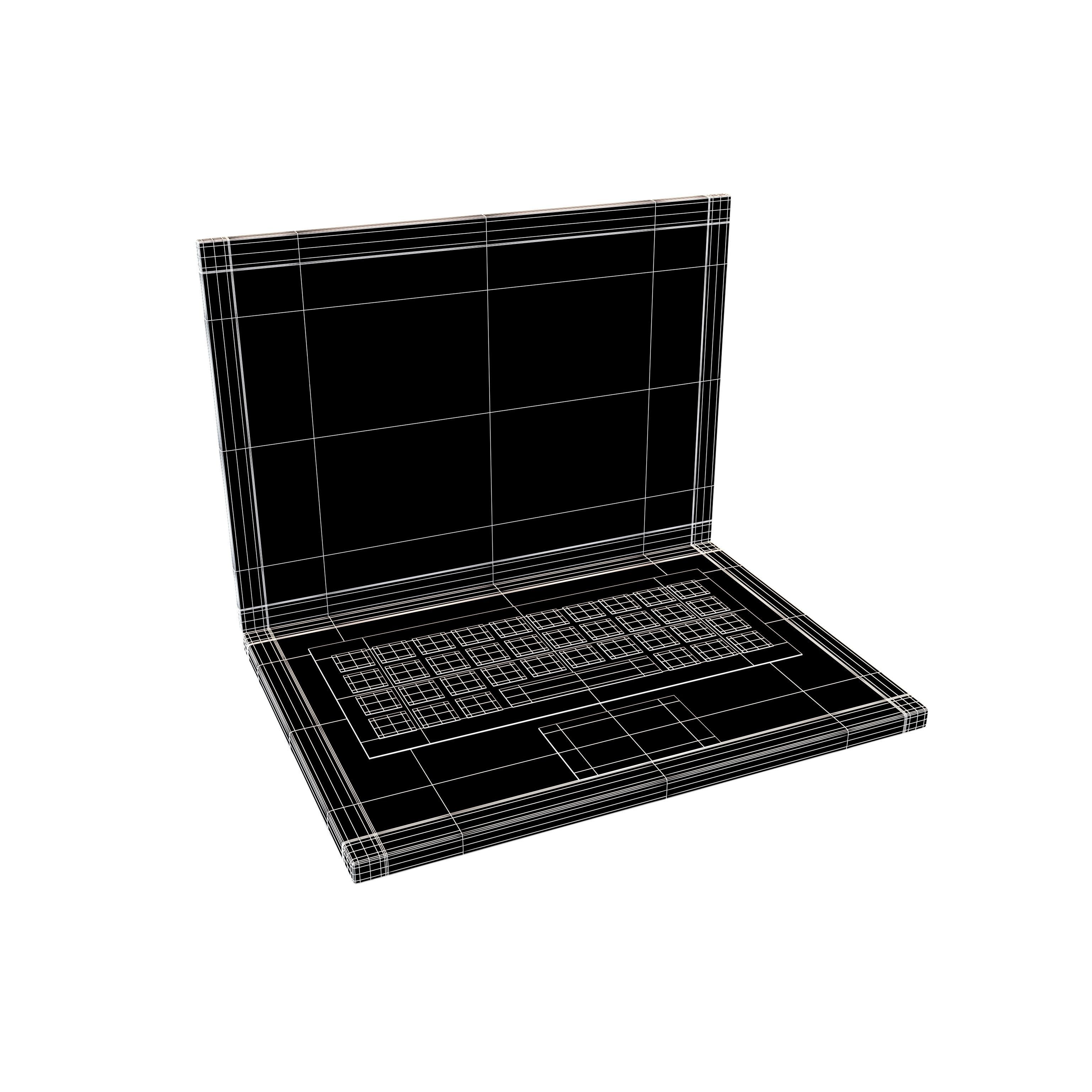 Laptop Icon V2 004 Low-poly 3D model_4