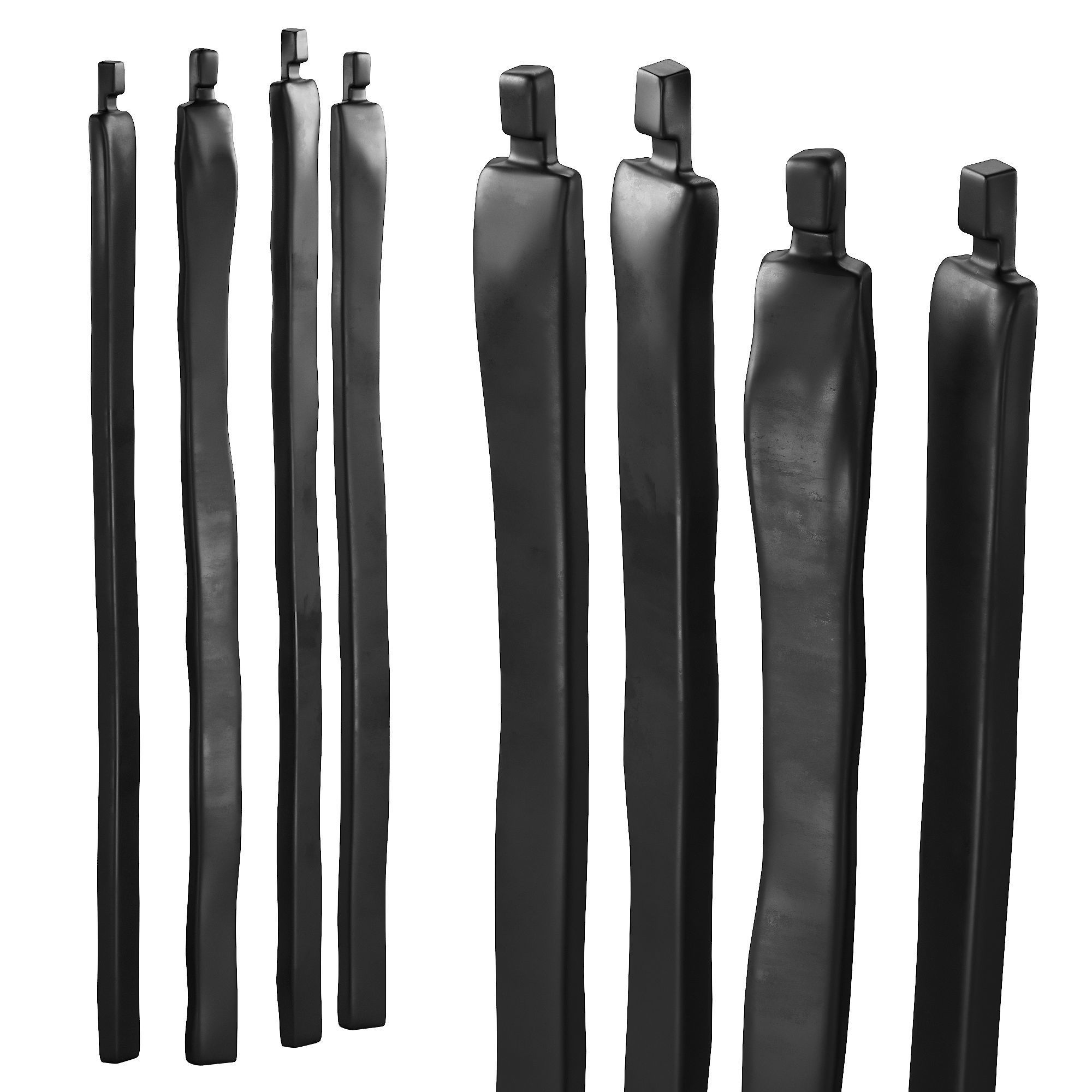 332 interior sculptures 08 abstract figures of people bronze P01 3D model_1