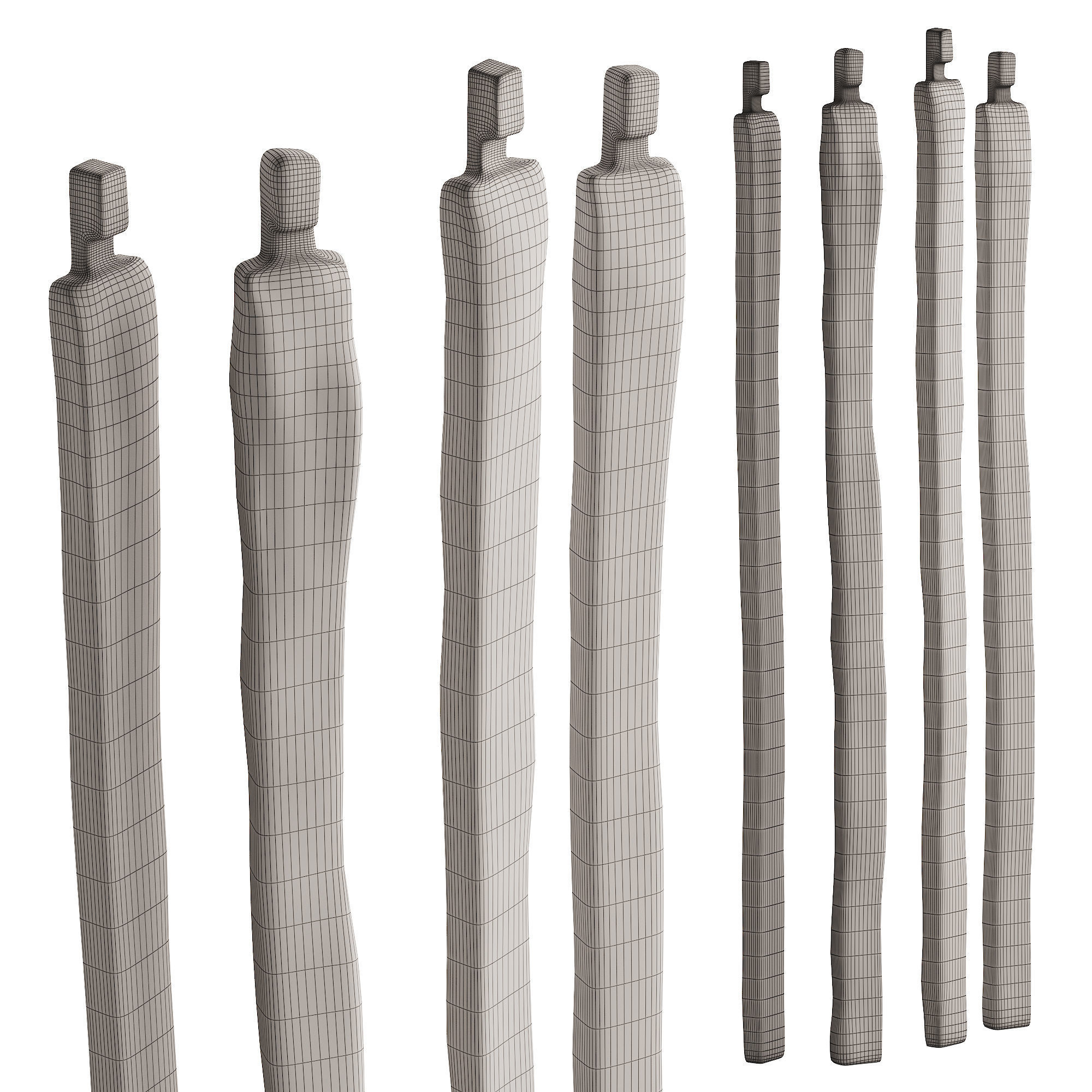 332 interior sculptures 08 abstract figures of people bronze P01 3D model_7