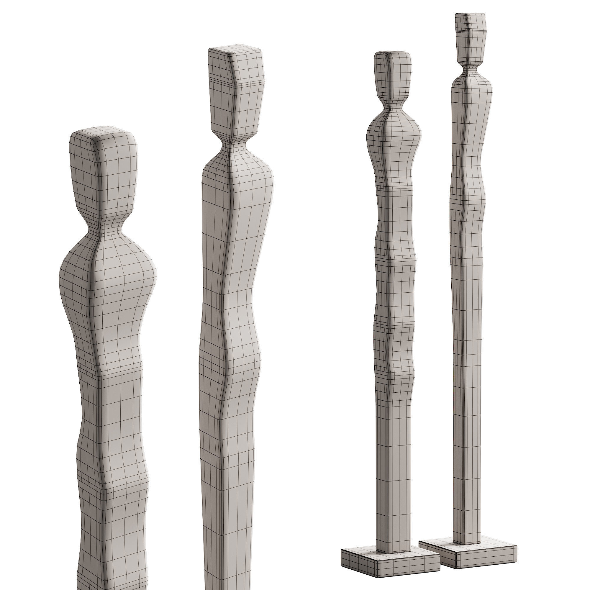 333 interior sculptures 09 abstract figures of people bronze P02 3D model_5