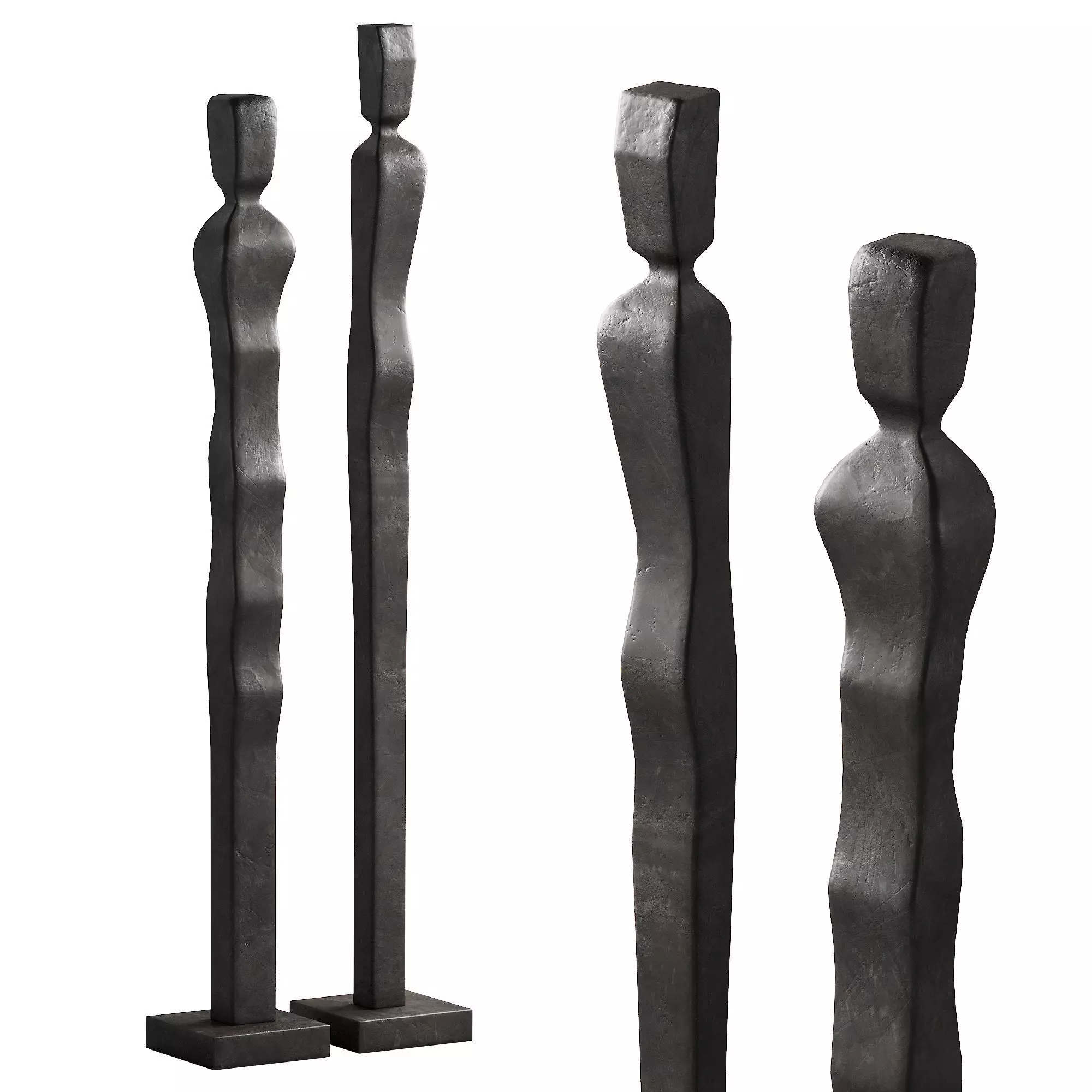 333 interior sculptures 09 abstract figures of people bronze P02 3D model_0