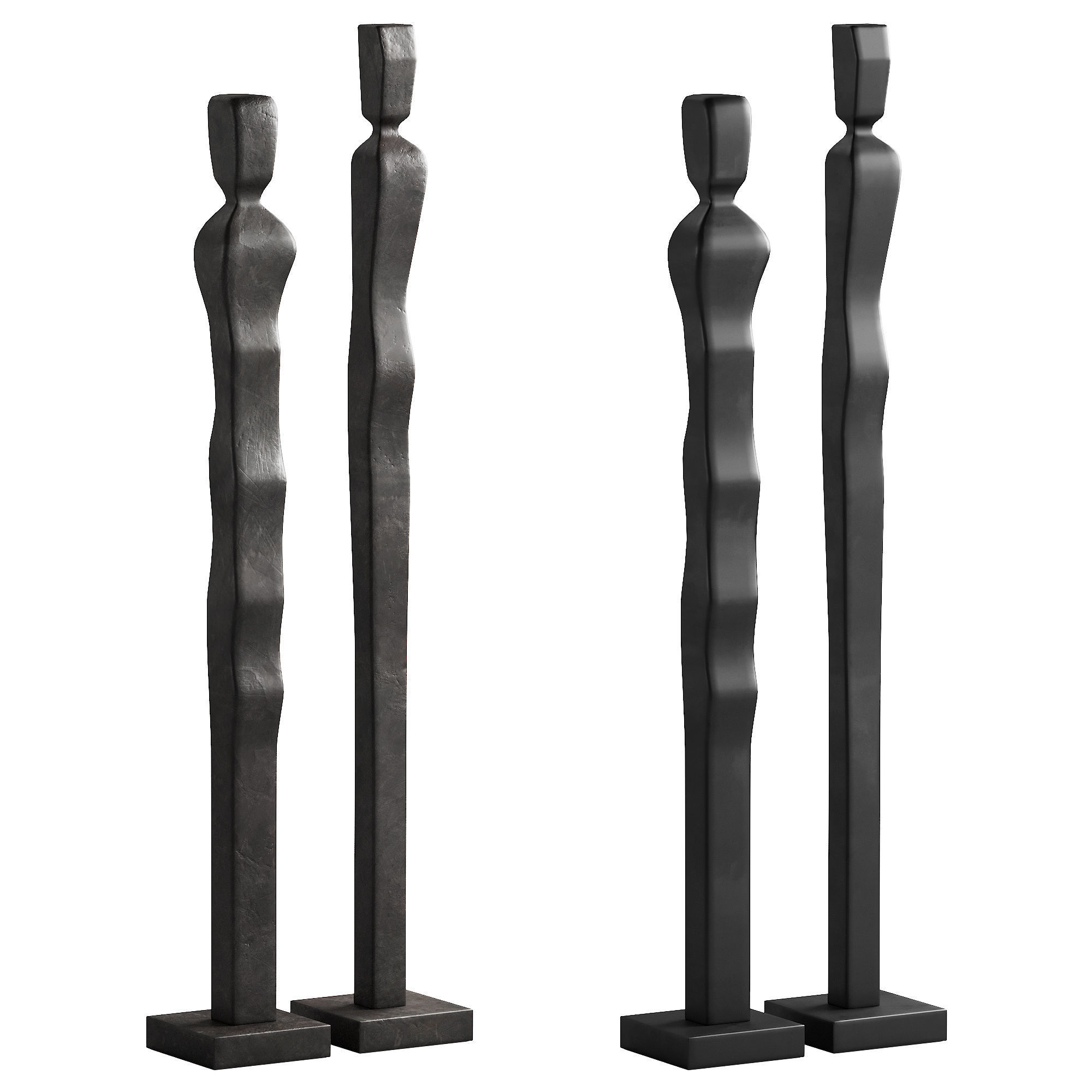 333 interior sculptures 09 abstract figures of people bronze P02 3D model_3