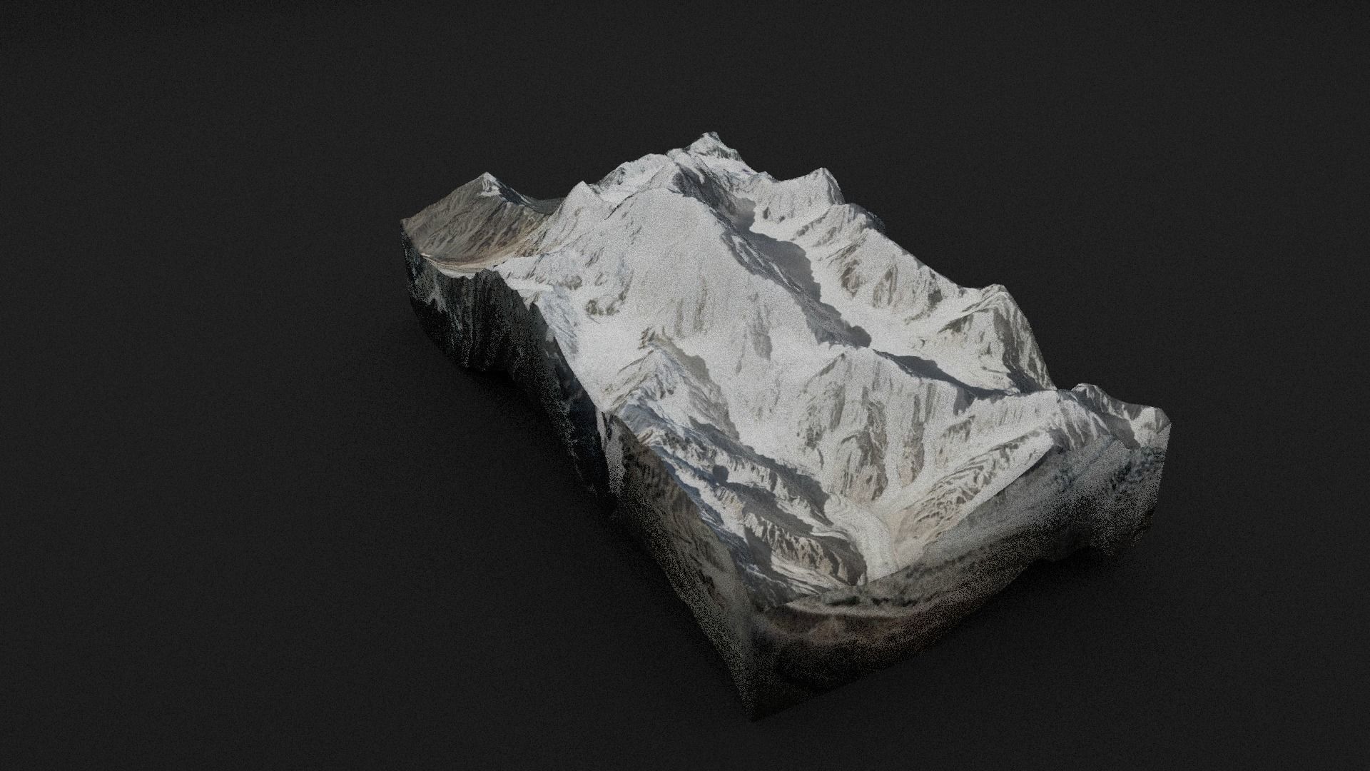 Tirich Mir Low-poly 3D model_7