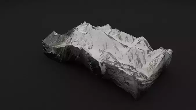 Tirich Mir Low-poly 3D model