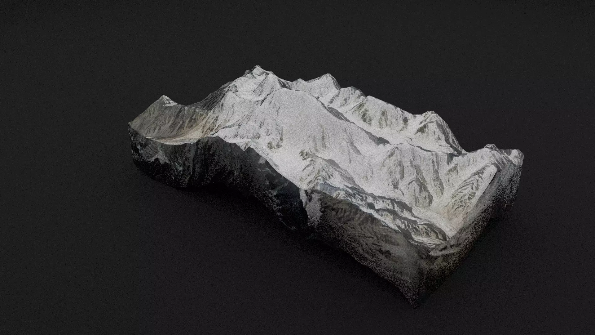 Tirich Mir Low-poly 3D model_0