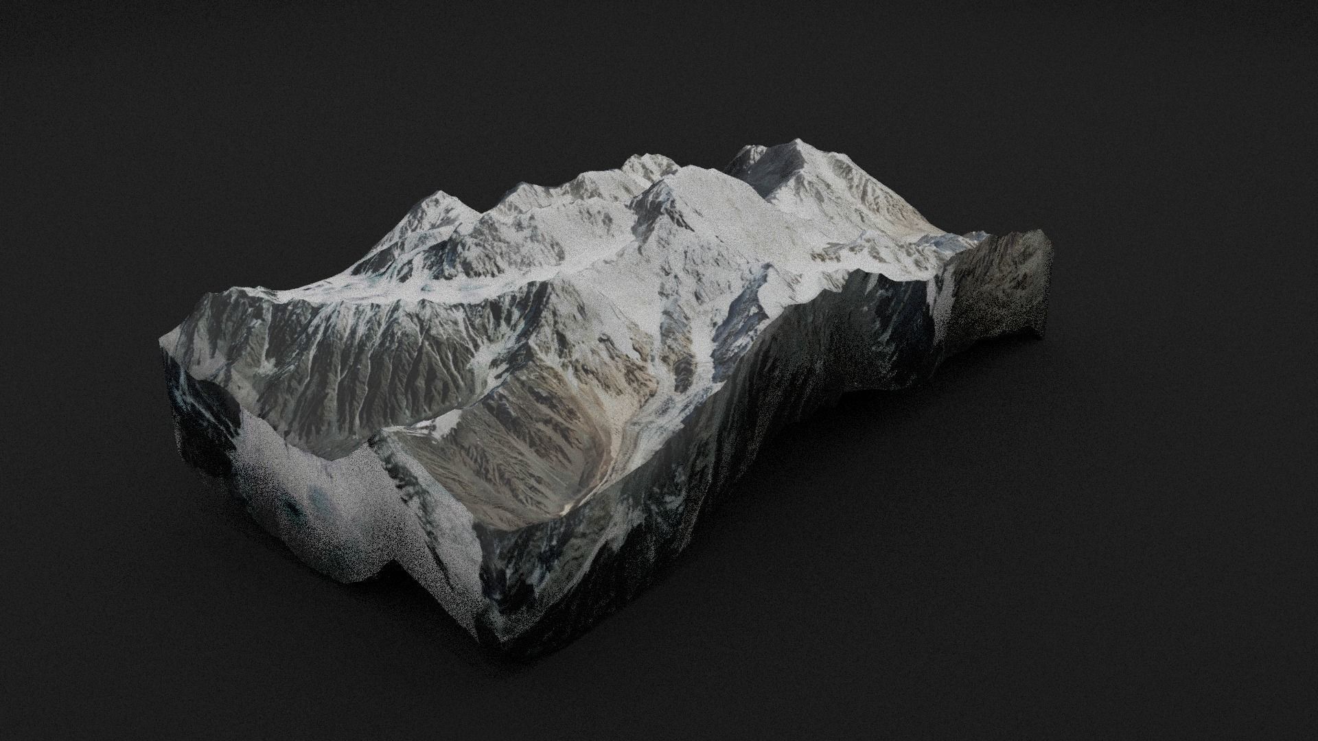 Tirich Mir Low-poly 3D model_2