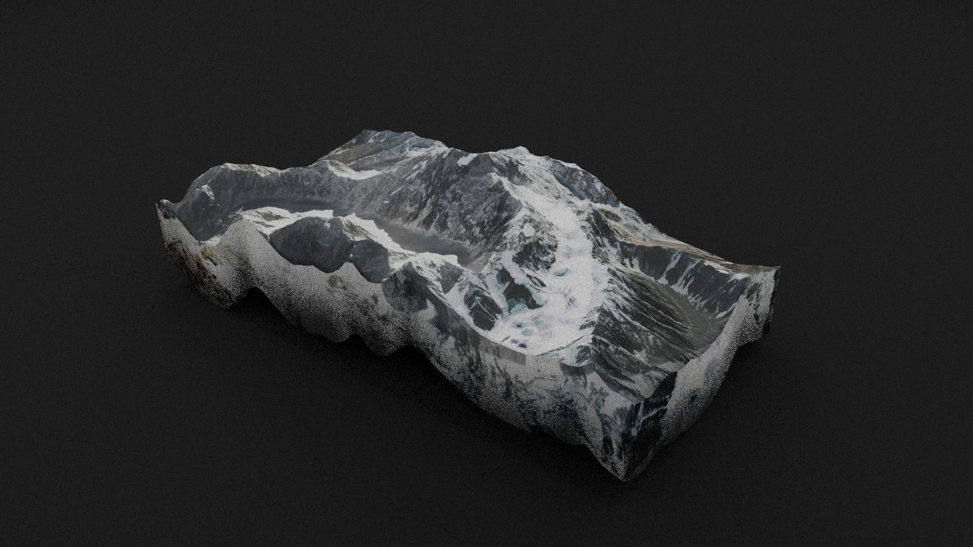 Tirich Mir Low-poly 3D model_4