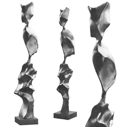 334 interior sculptures 10 abstract damaged piece of metal 01
