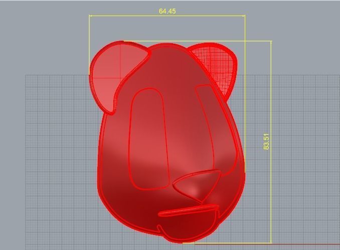 Dog head Model 3616 3D print model_6