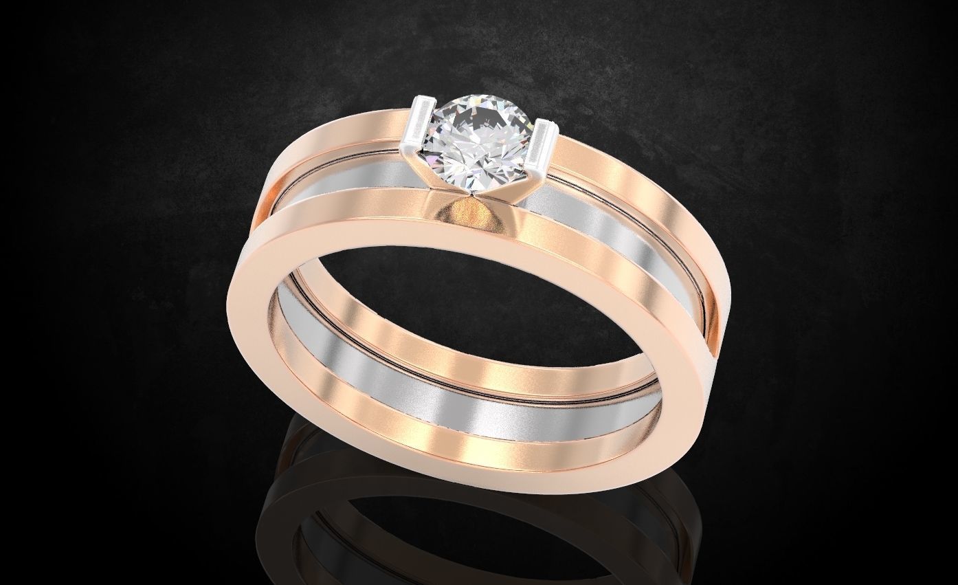 bvlgari wedding ring multisize  3D print model_4