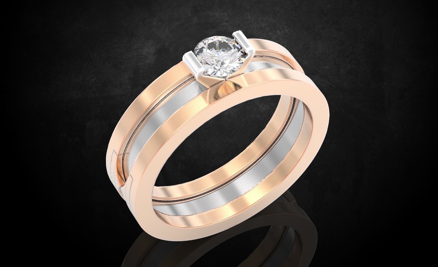 bvlgari wedding ring multisize  3D print model_2