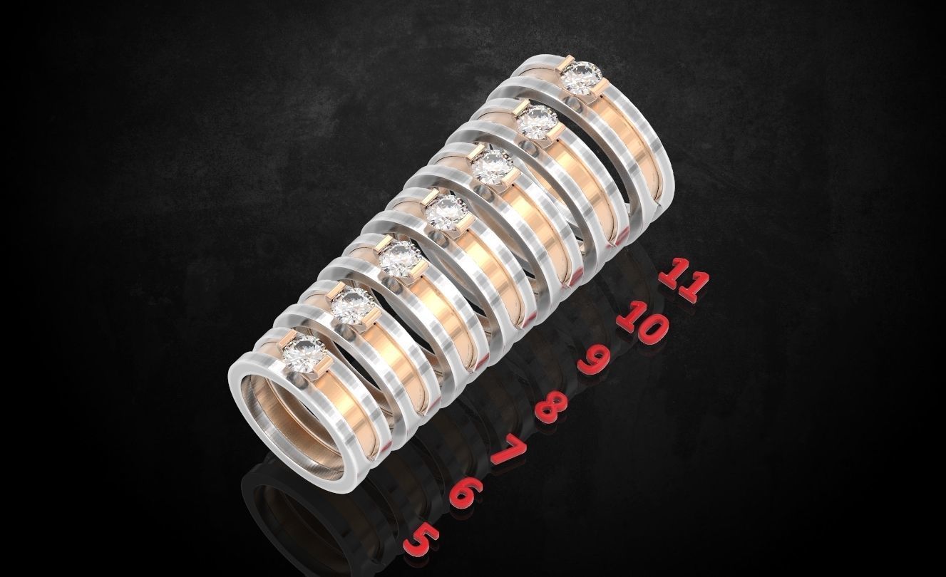 bvlgari wedding ring multisize  3D print model_1