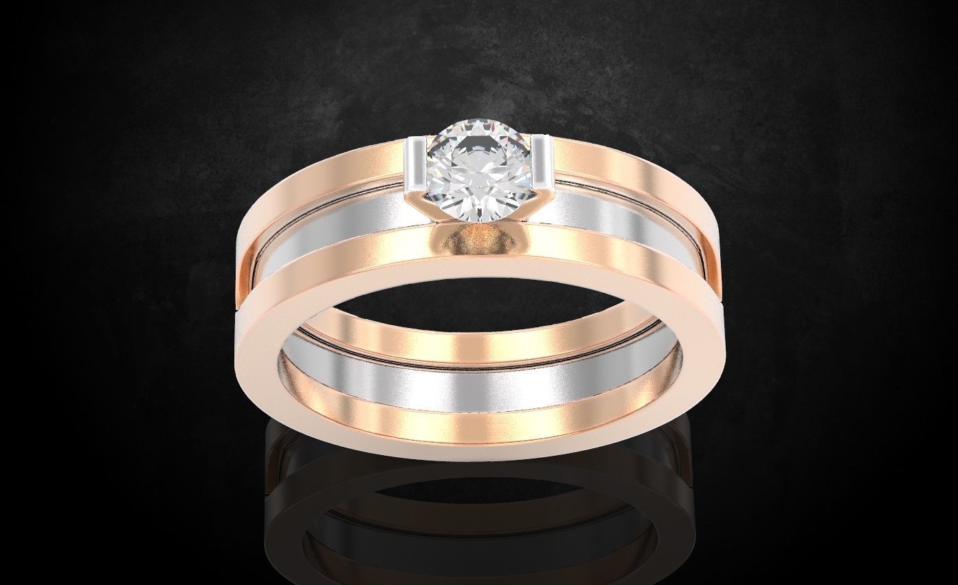 bvlgari wedding ring multisize  3D print model_5