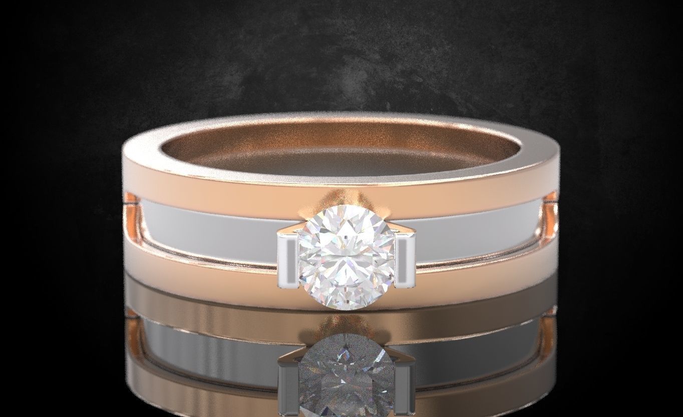 bvlgari wedding ring multisize  3D print model_6