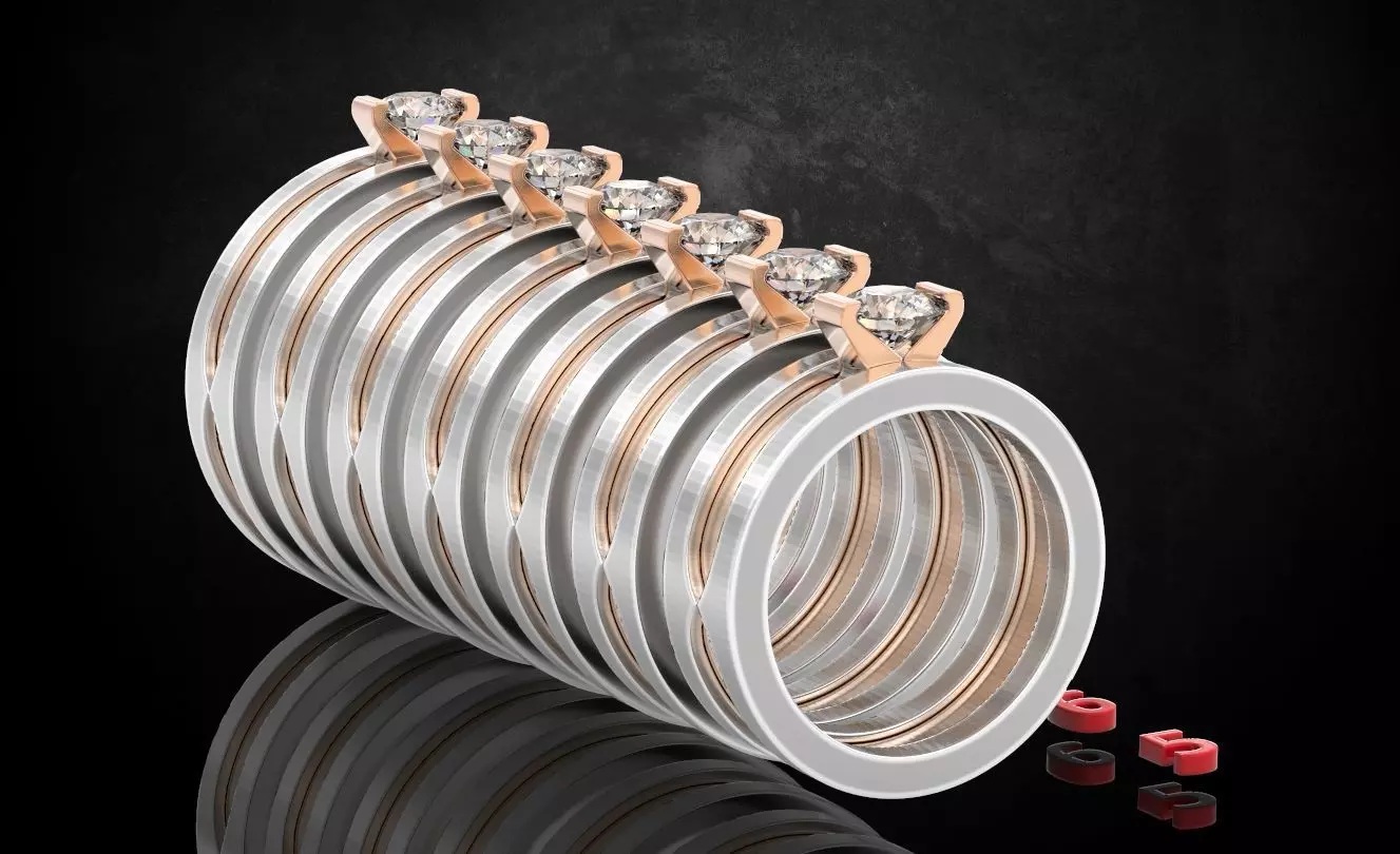 bvlgari wedding ring multisize  3D print model_0