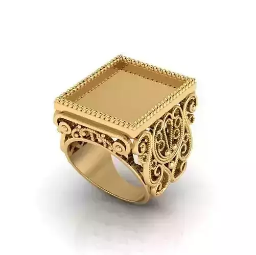Ring with patterns Model 3615