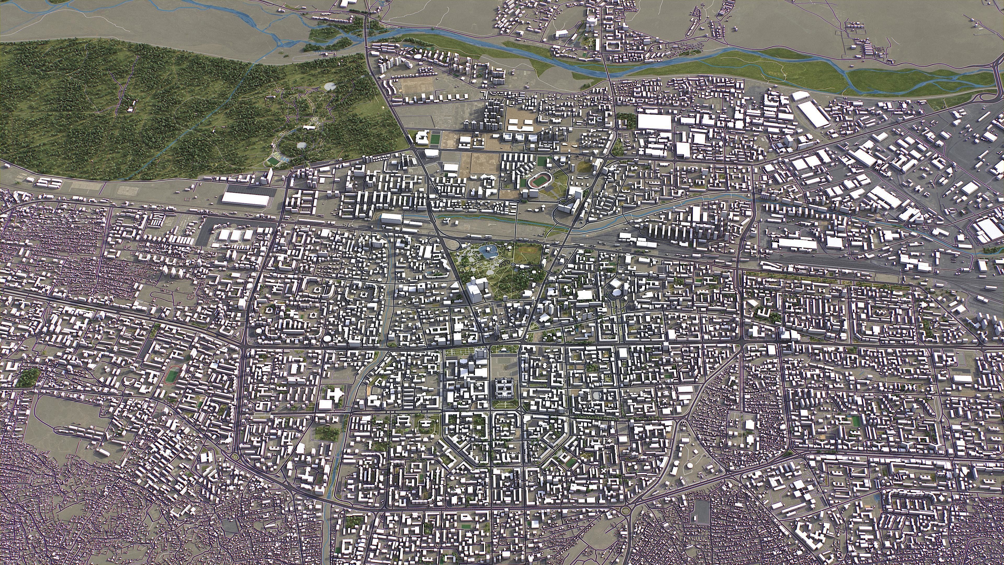 Ulaanbaatar - 3D City Model Low-poly 3D model_11