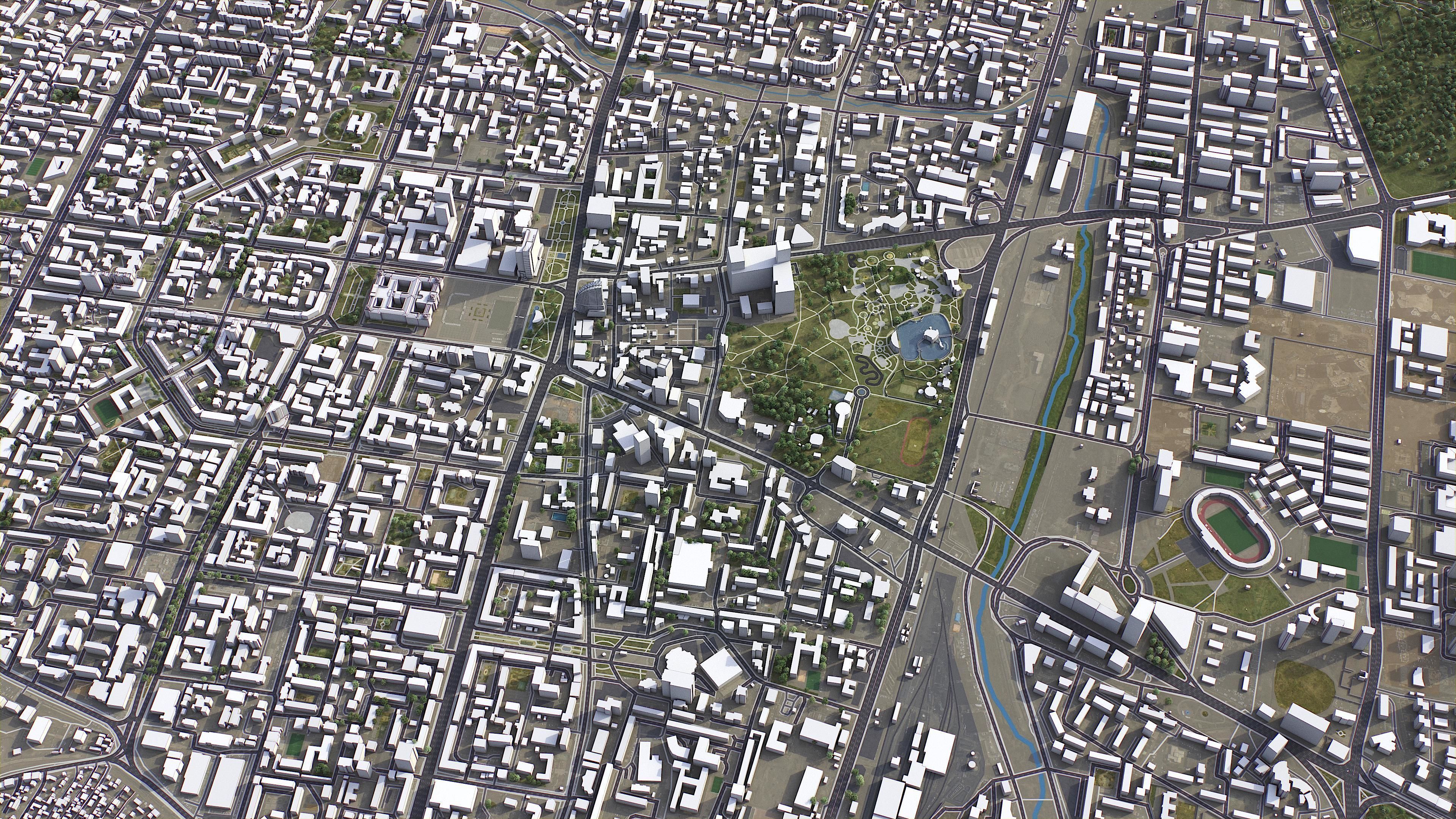 Ulaanbaatar - 3D City Model Low-poly 3D model_2