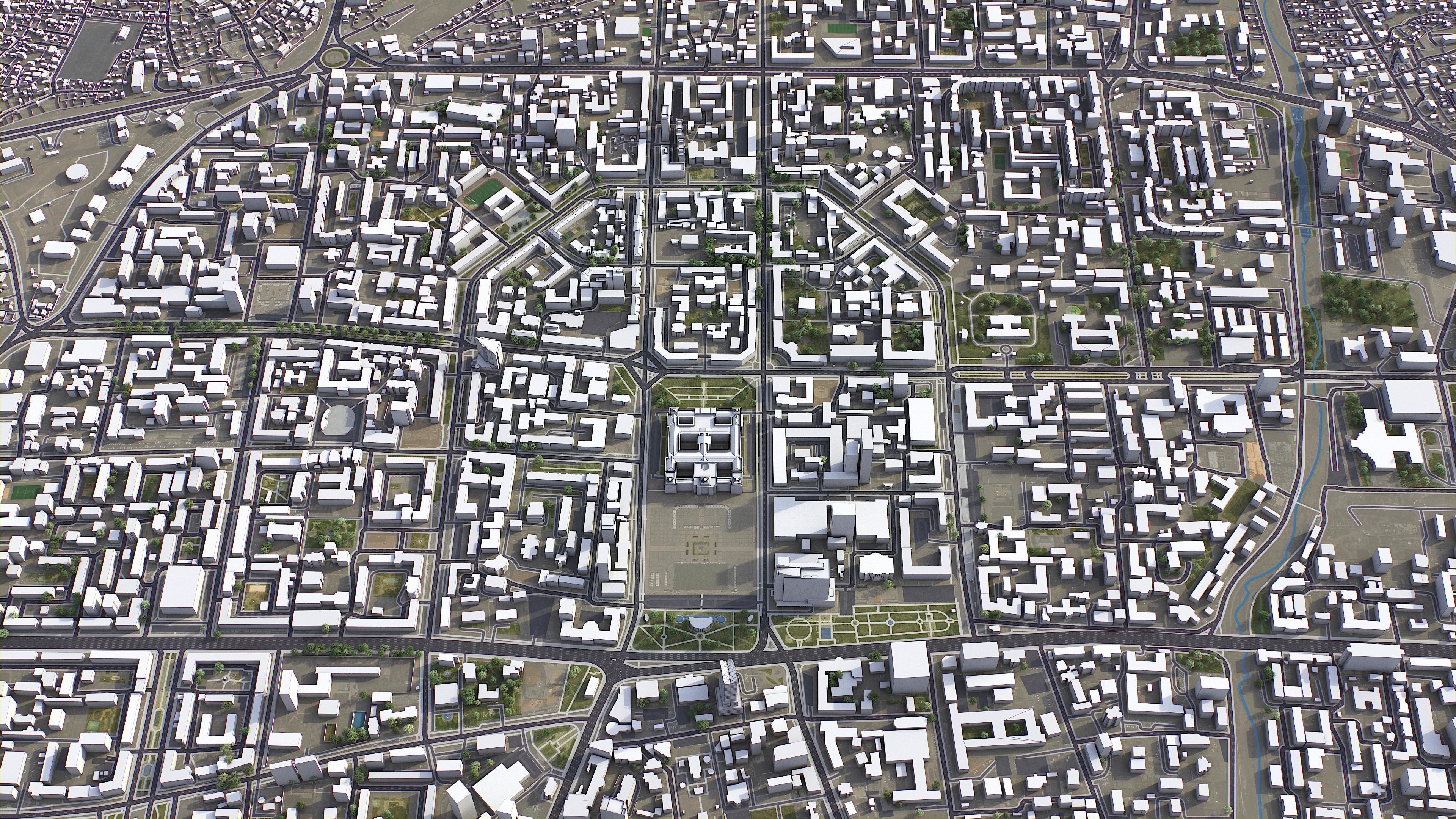 Ulaanbaatar - 3D City Model Low-poly 3D model_1