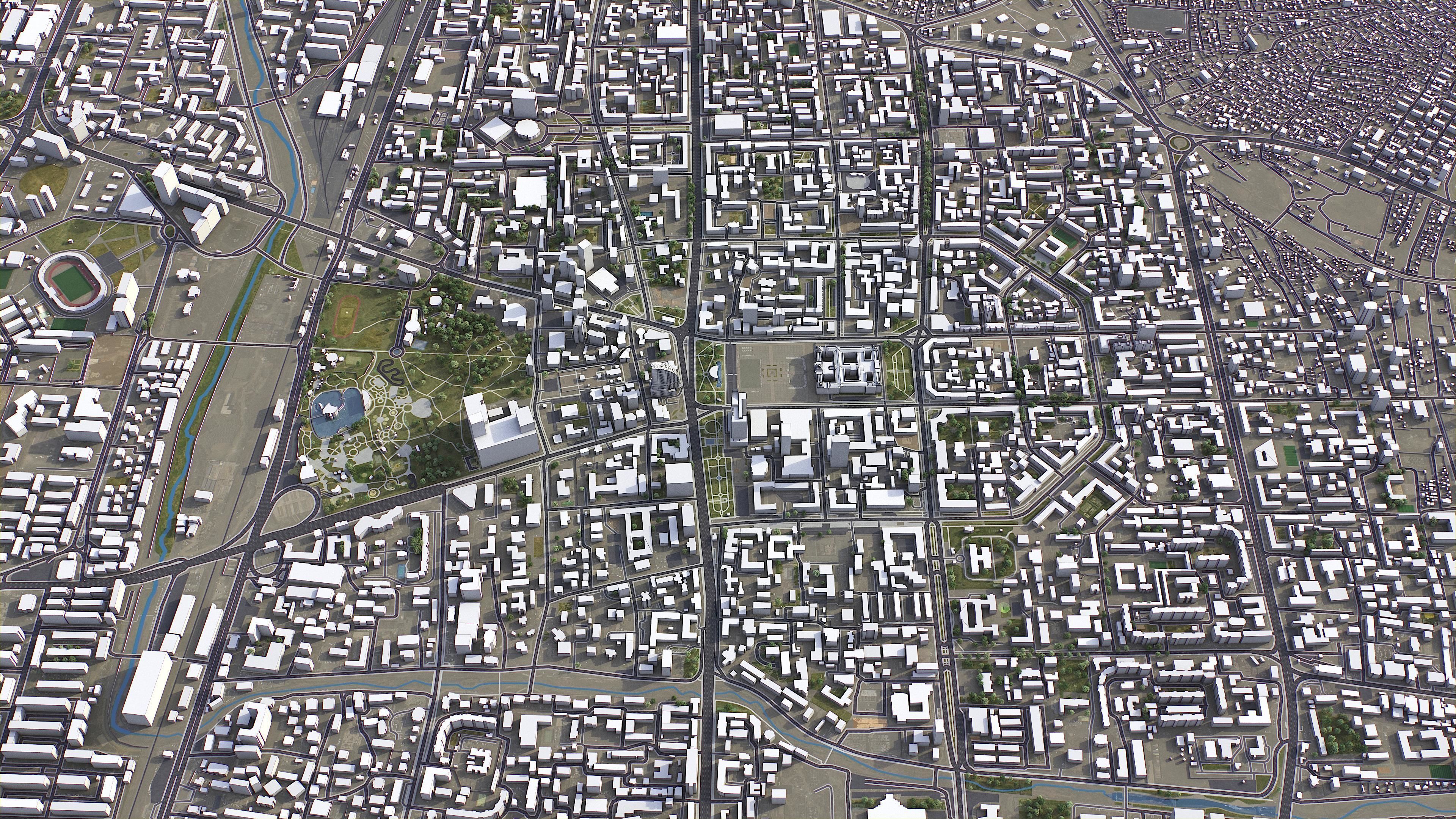 Ulaanbaatar - 3D City Model Low-poly 3D model_5