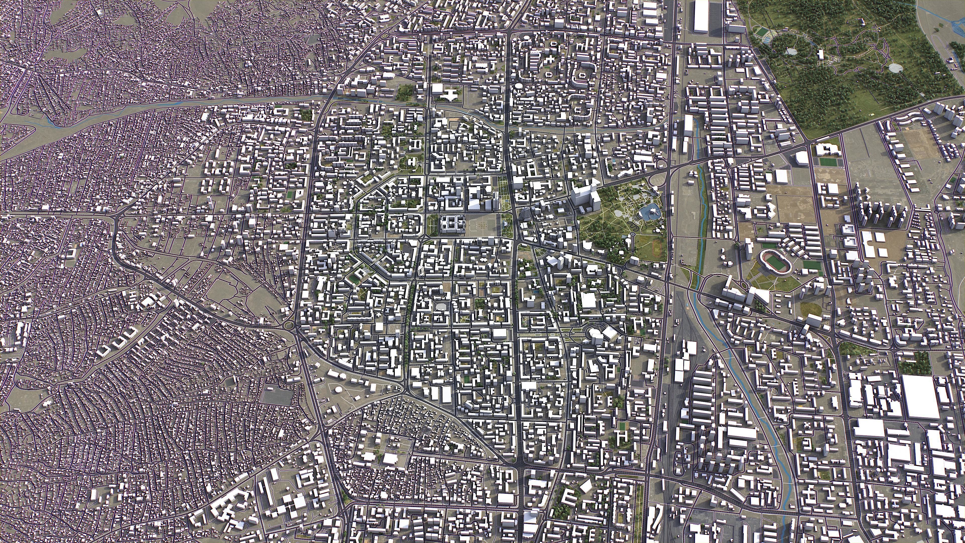 Ulaanbaatar - 3D City Model Low-poly 3D model_10