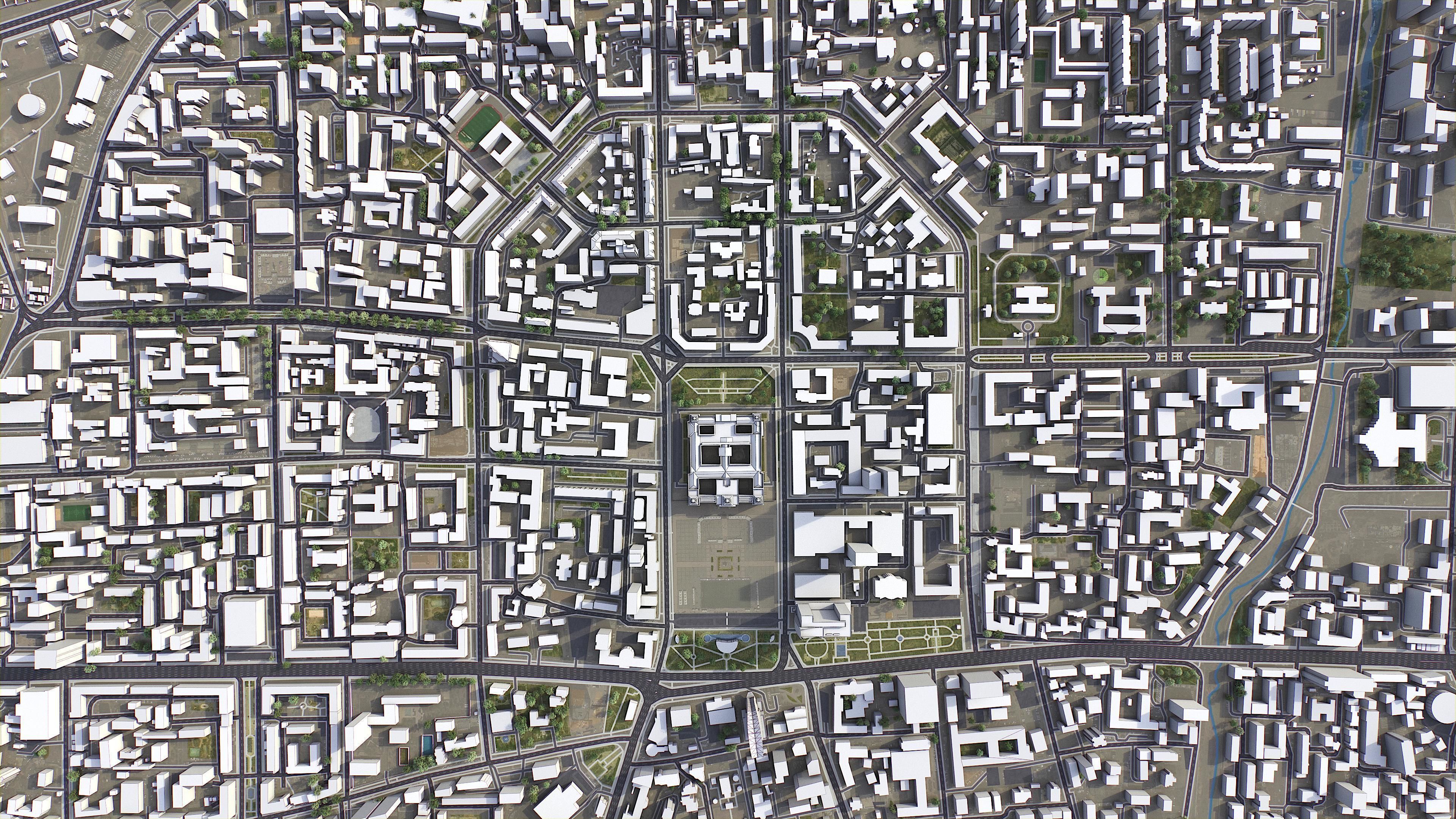 Ulaanbaatar - 3D City Model Low-poly 3D model_6