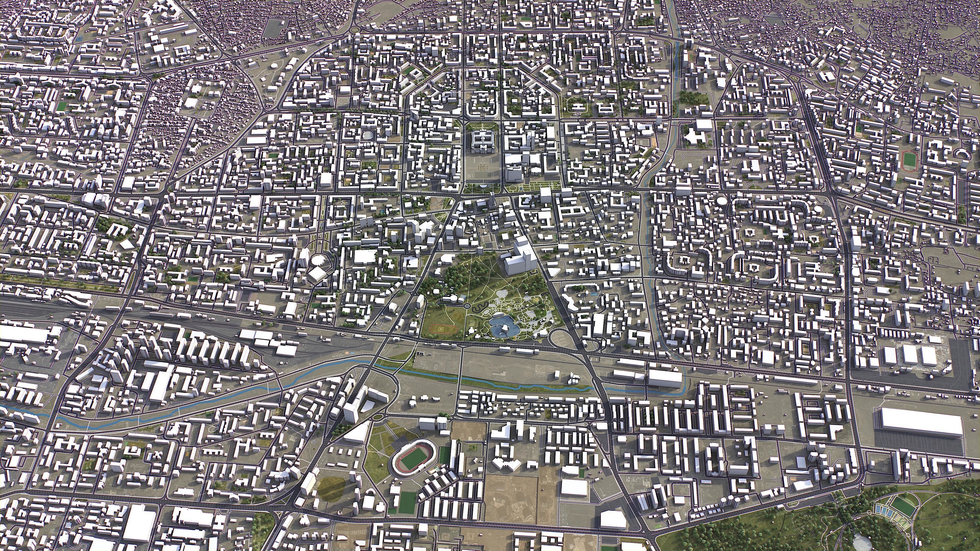 Ulaanbaatar - 3D City Model Low-poly 3D model_8