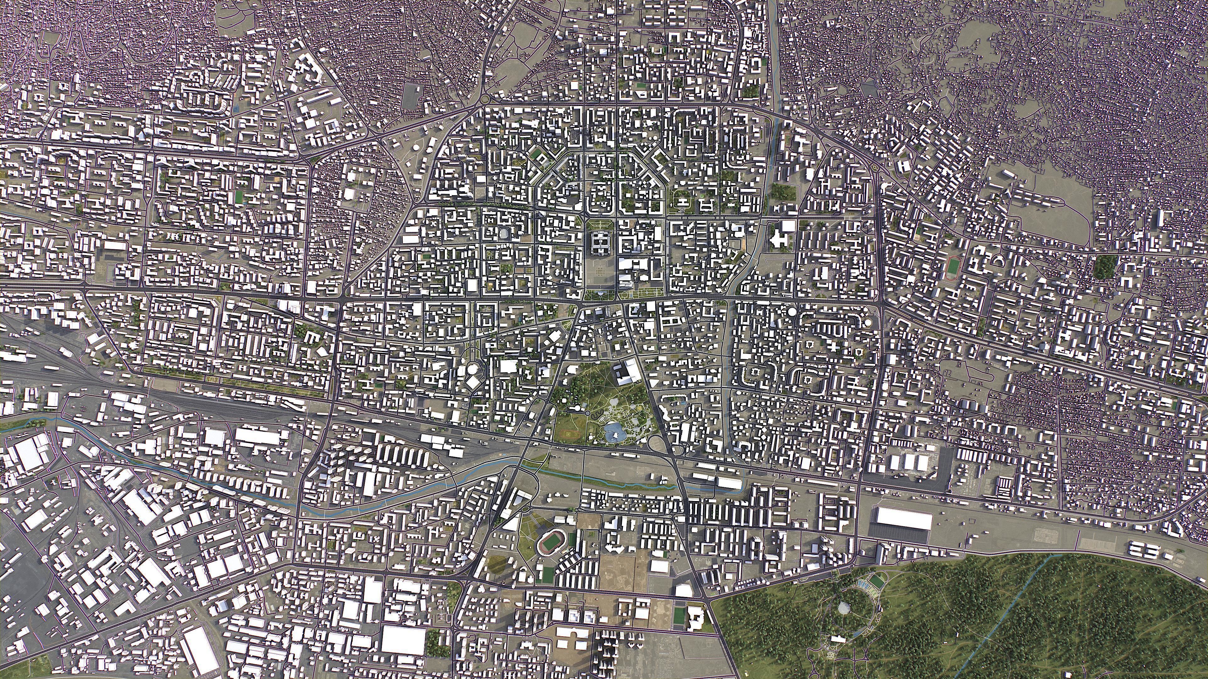 Ulaanbaatar - 3D City Model Low-poly 3D model_12