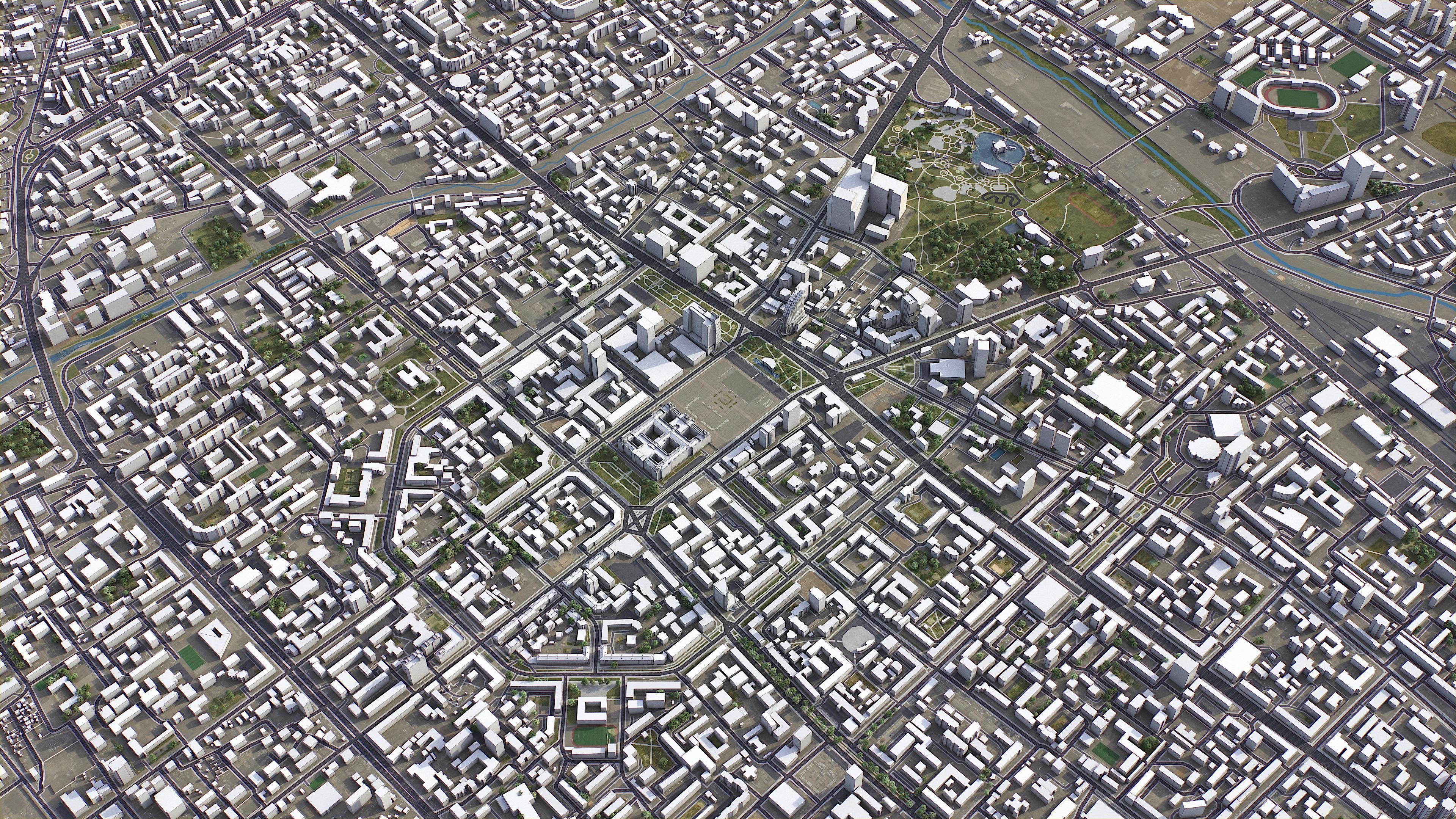Ulaanbaatar - 3D City Model Low-poly 3D model_3