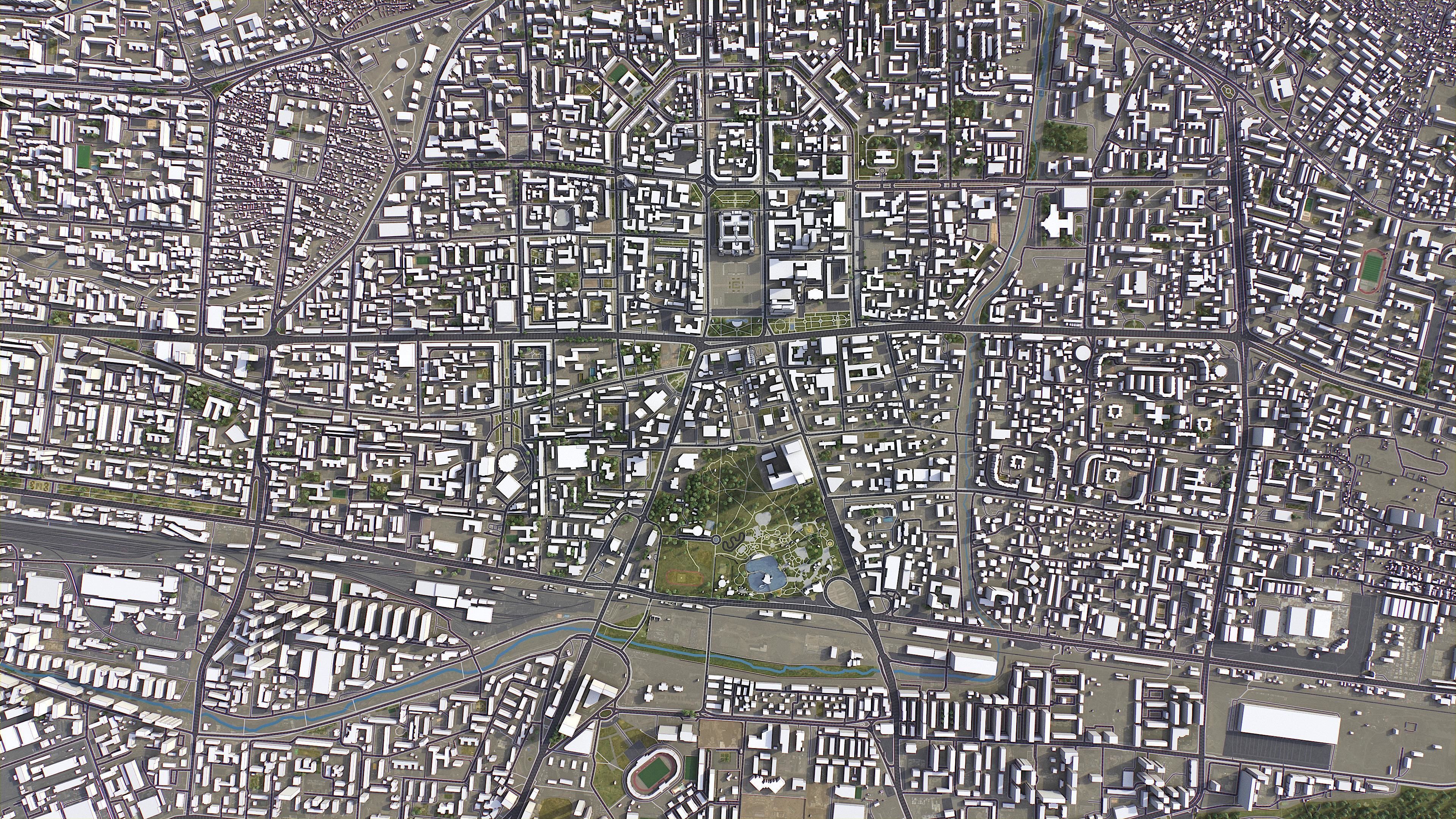 Ulaanbaatar - 3D City Model Low-poly 3D model_7