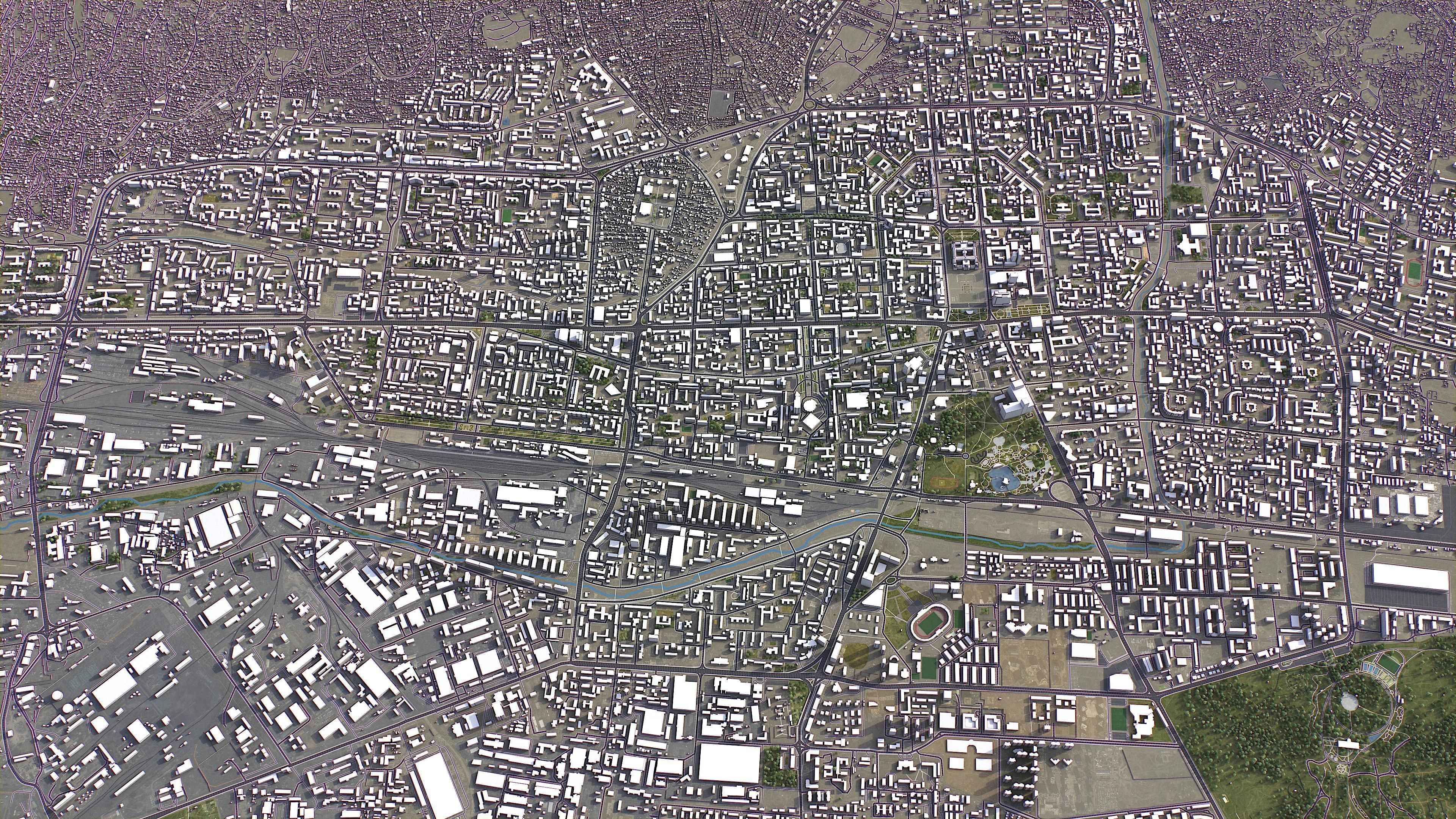 Ulaanbaatar - 3D City Model Low-poly 3D model_9