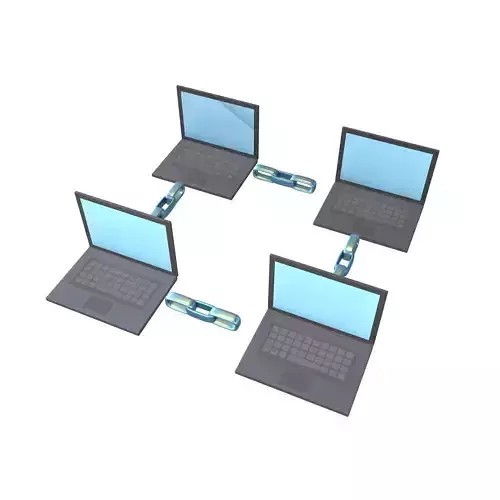 Lan Network Icon V1 002 Low-poly 3D model