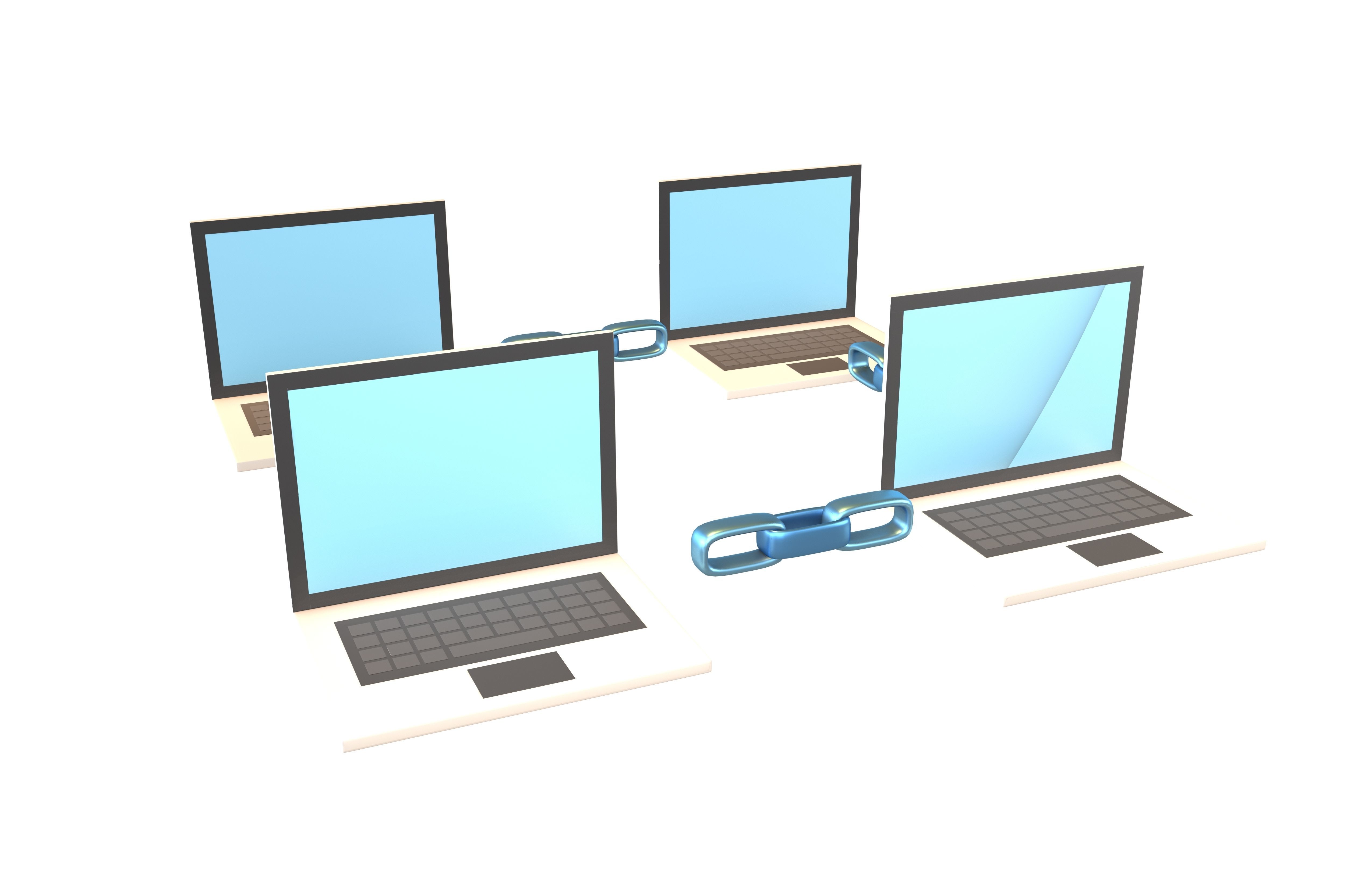 Lan Network Icon V1 003 Low-poly 3D model_1