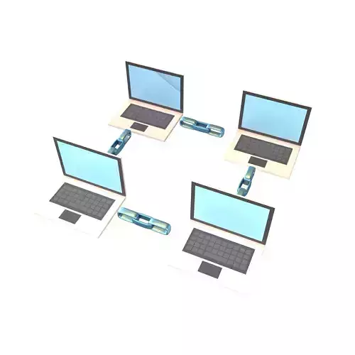 Lan Network Icon V1 003 Low-poly 3D model