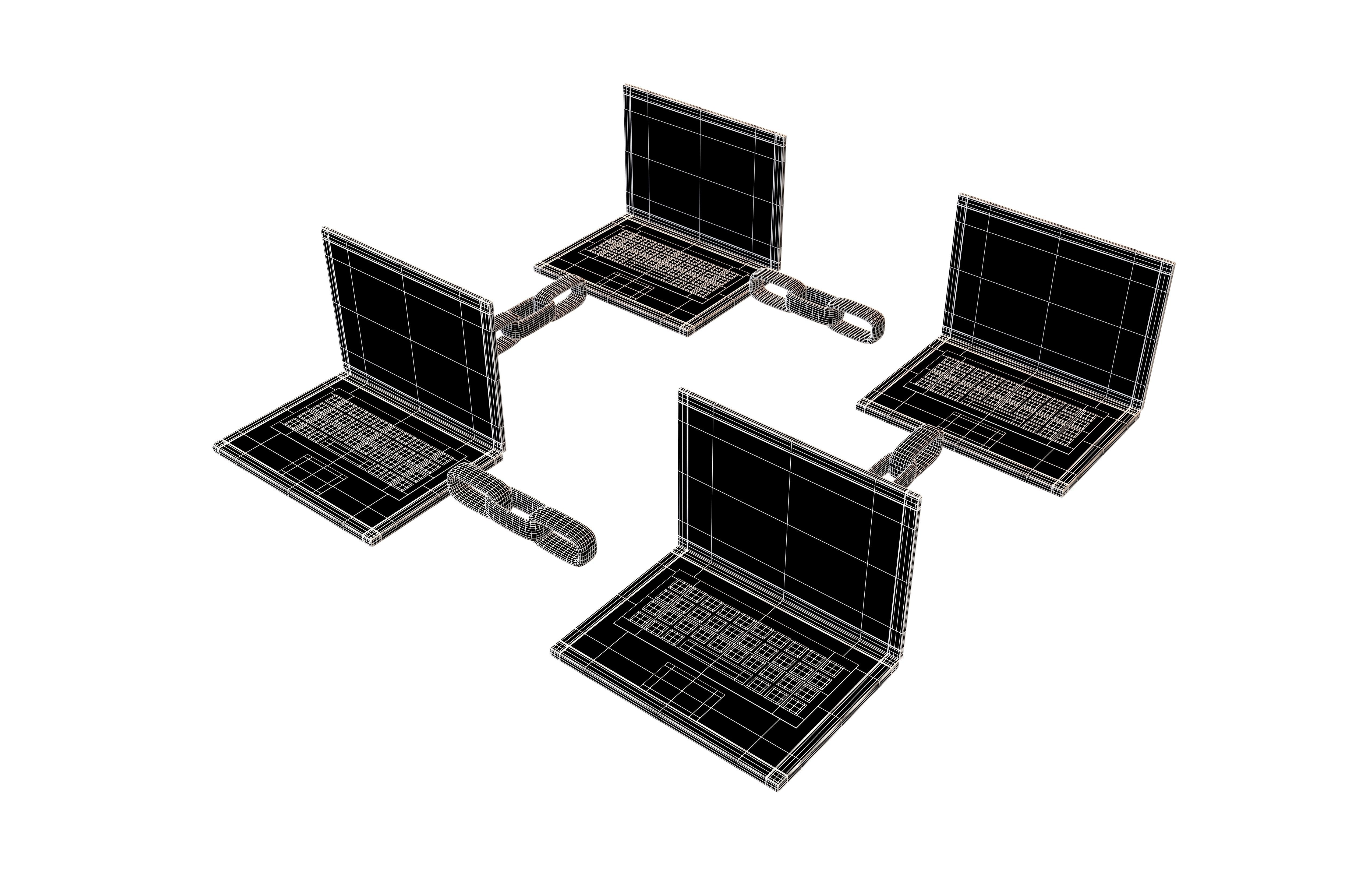 Lan Network Icon V1 003 Low-poly 3D model_6