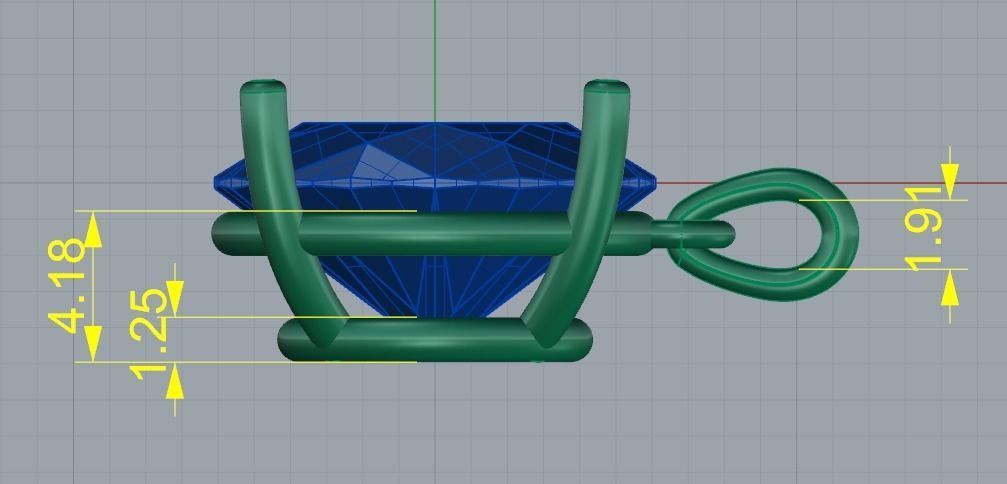 Pendant Oval Model 3607 3D print model_6