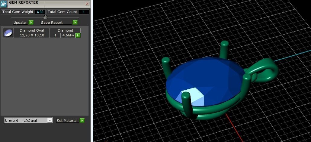 Pendant Oval Model 3607 3D print model_8