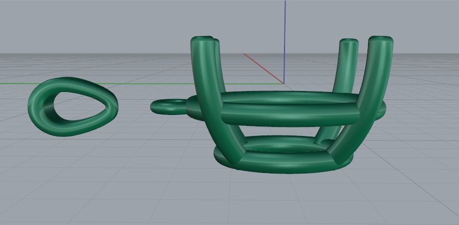 Pendant Oval Model 3607 3D print model_3