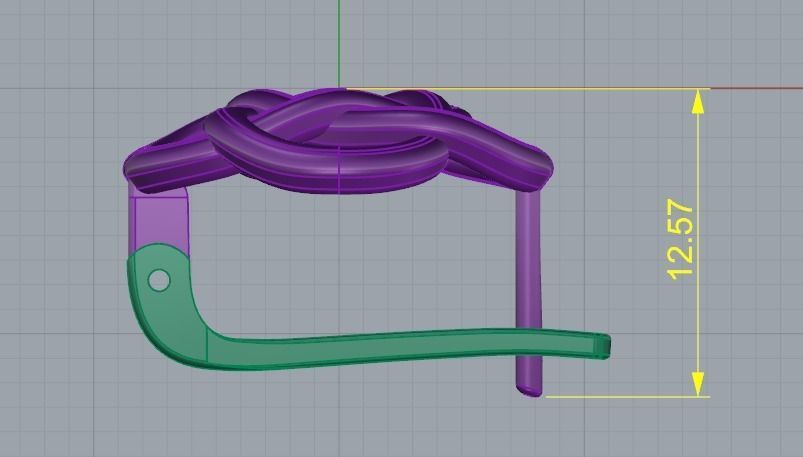 Earrings endless knot Model 3606 3D print model_7