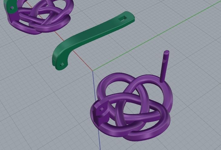 Earrings endless knot Model 3606 3D print model_5